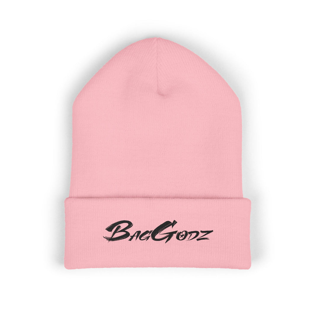 Black BagGodz Classic Cuffed Beanie (Embroidery) - Multiple Colors