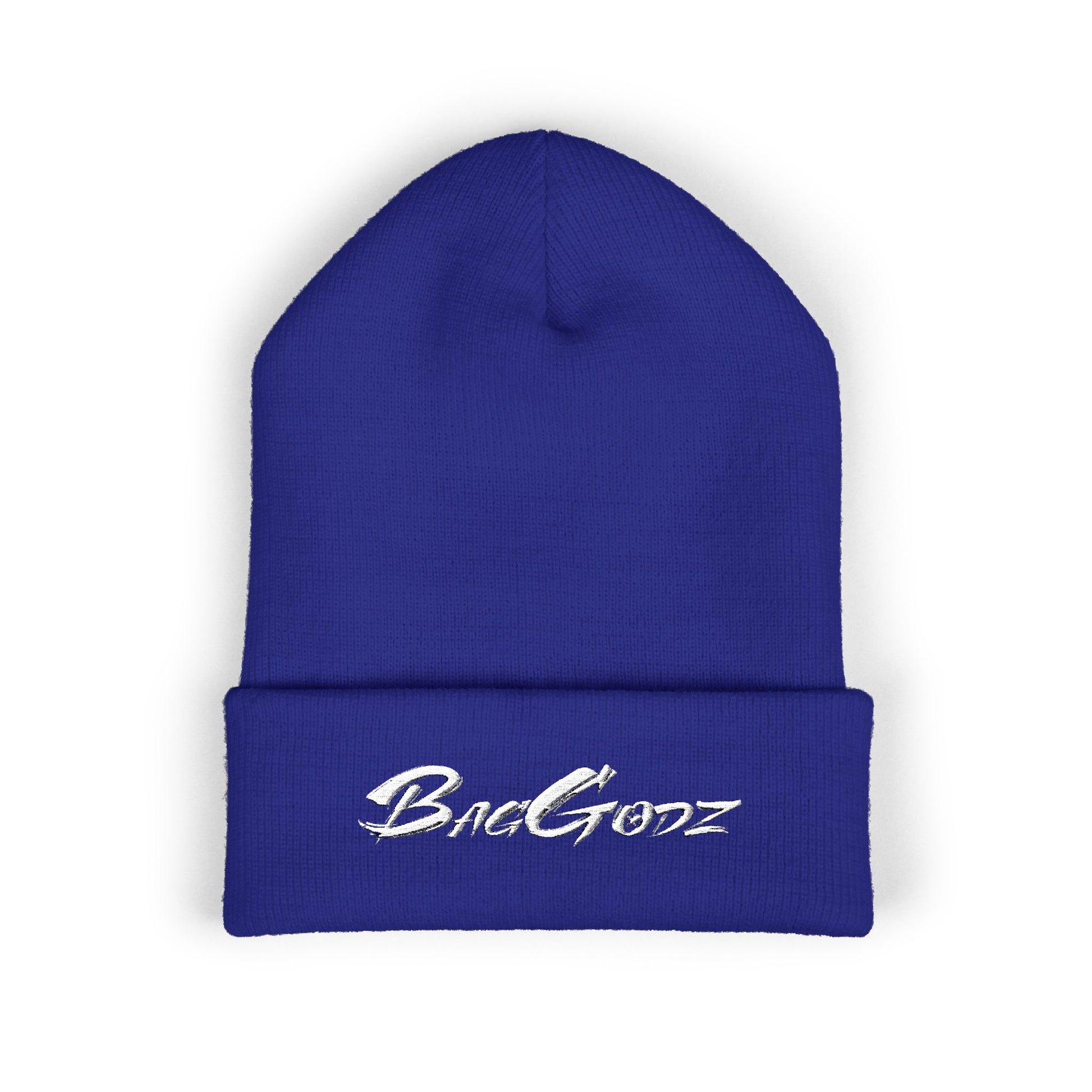 White BagGodz Classic Cuffed Beanie (Embroidery) - Multiple Colors