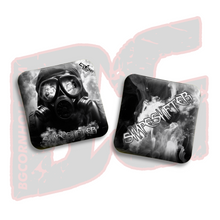 Load image into Gallery viewer, 2026 BG Comp Shapeshifter - &quot;Gas Mask&quot; - ACL Comp Stamped Cornhole Bags - SET OF 4 BAGS