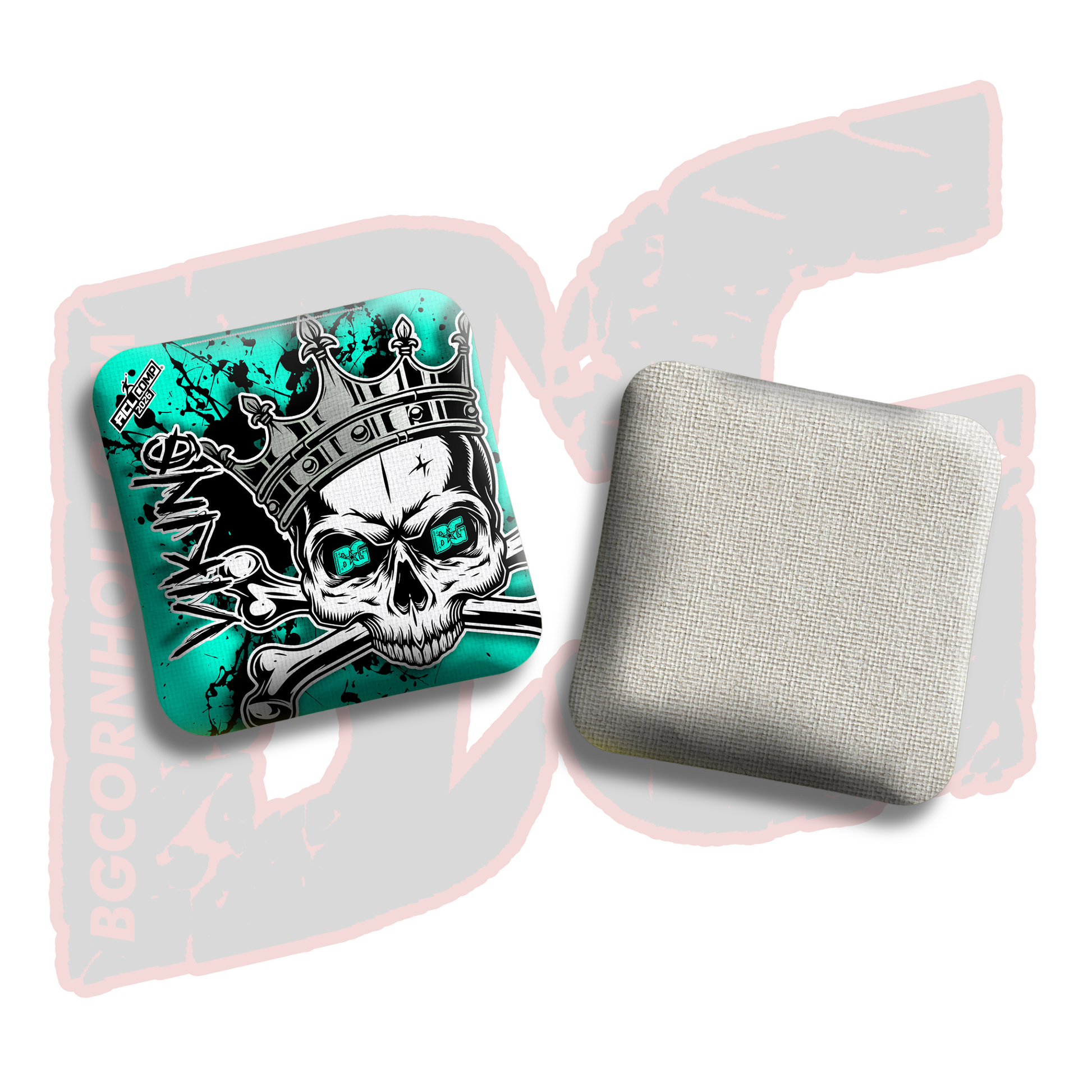 2026 BG Comp Viking - "Skull King" - ACL Comp Stamped Cornhole Bags - SET OF 4 BAGS