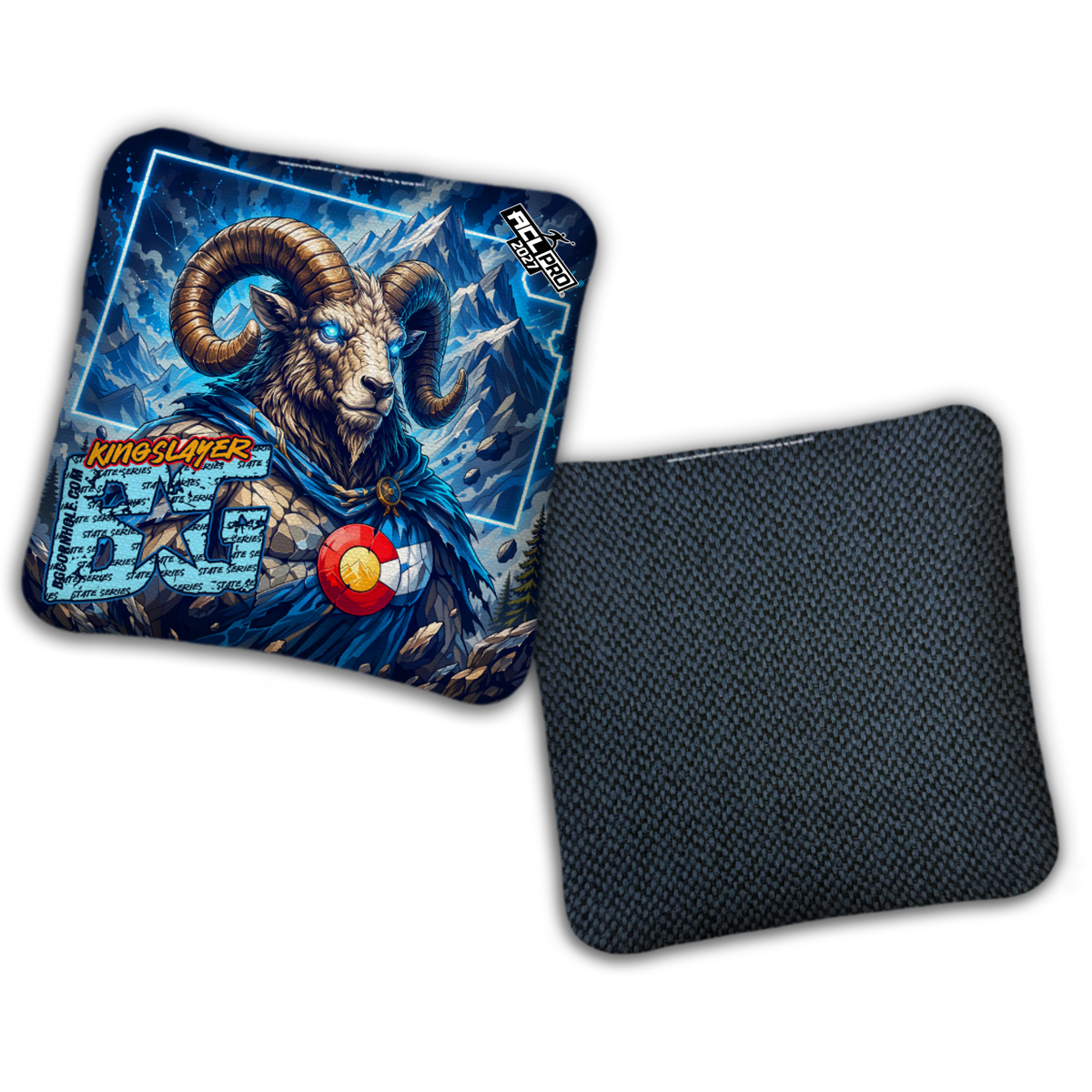 2027 BG Multiple Bag Models "Colorado Alpine Ram" - ACL Pro Stamped Cornhole Bags - SET OF 4 BAGS