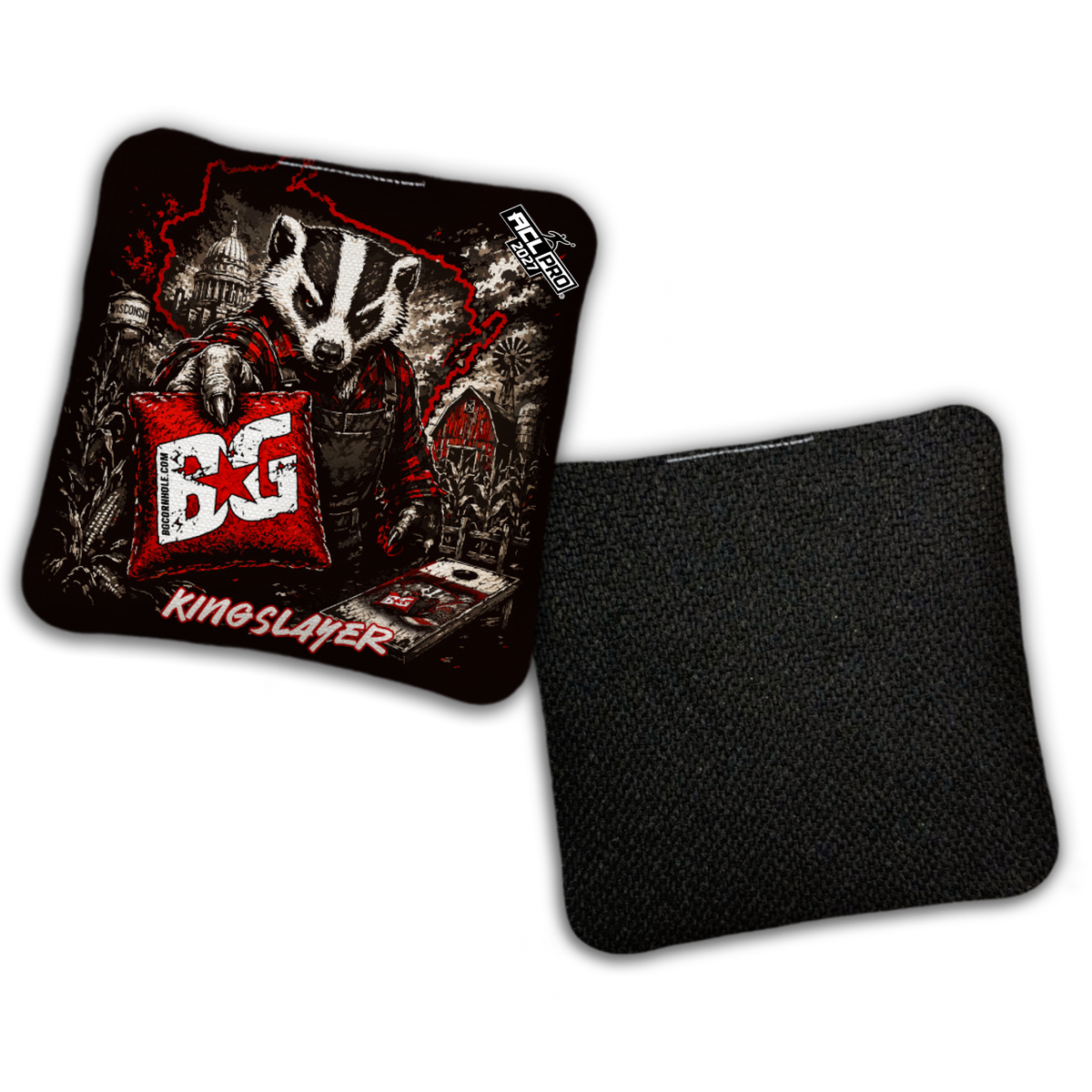 2027 BG Multiple Bag Models "Wisconsin Badger State Bagger" - ACL Pro Stamped Cornhole Bags - SET OF 4 BAGS