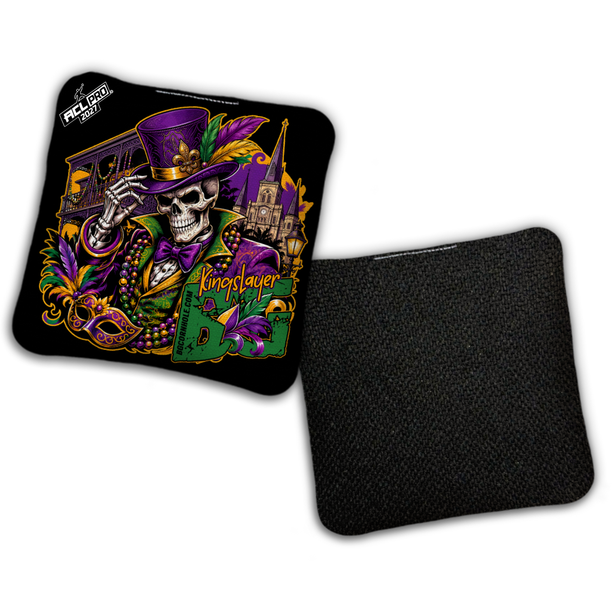 2027 BG "Louisiana Bourbon Street" - ACL Pro Stamped Cornhole Bags - SET OF 4 BAGS