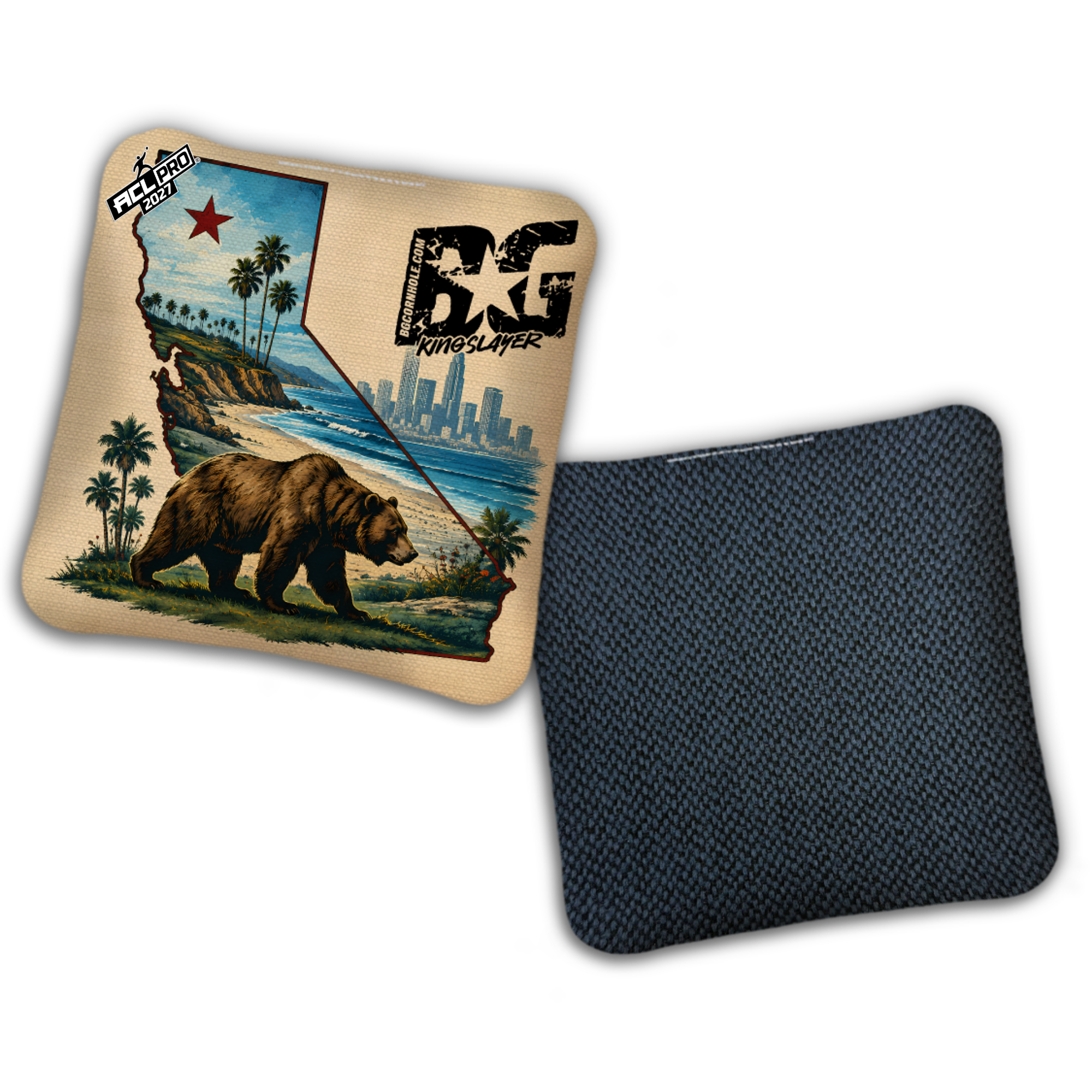 2027 BG Multiple Bag Models "Cali Bear" - ACL Pro Stamped Cornhole Bags - SET OF 4 BAGS