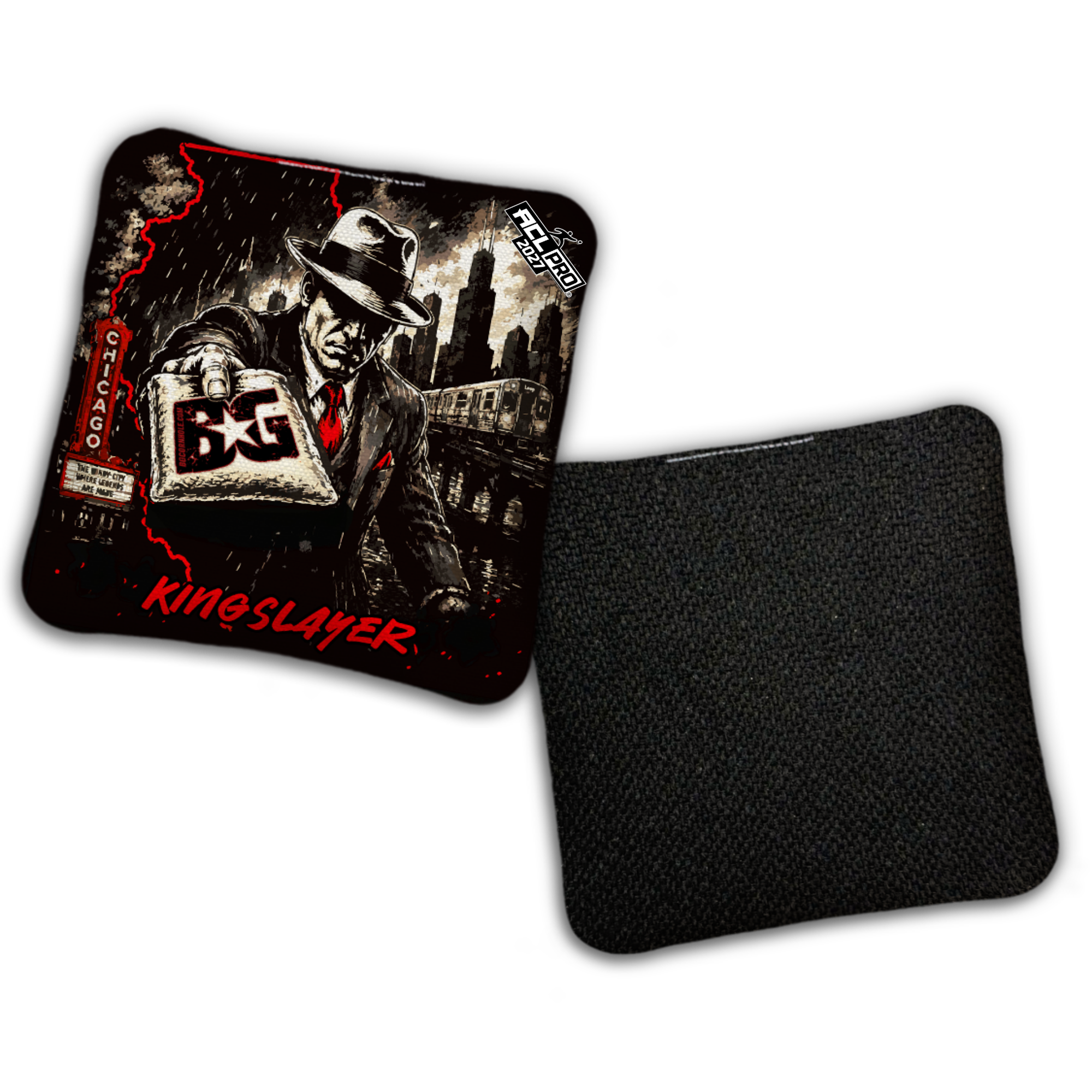 2027 BG Multiple Bag Models "Chicago Hitman" - ACL Pro Stamped Cornhole Bags - SET OF 4 BAGS