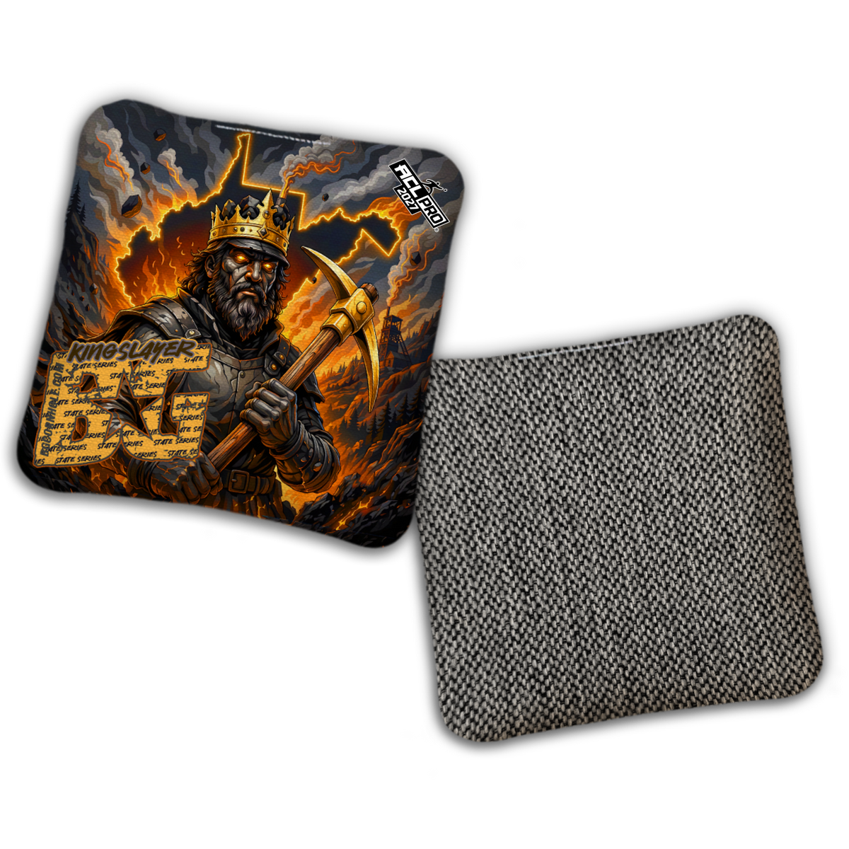 2027 BG Multiple Bag Models "West Virginia Coal King" - ACL Pro Stamped Cornhole Bags - SET OF 4 BAGS