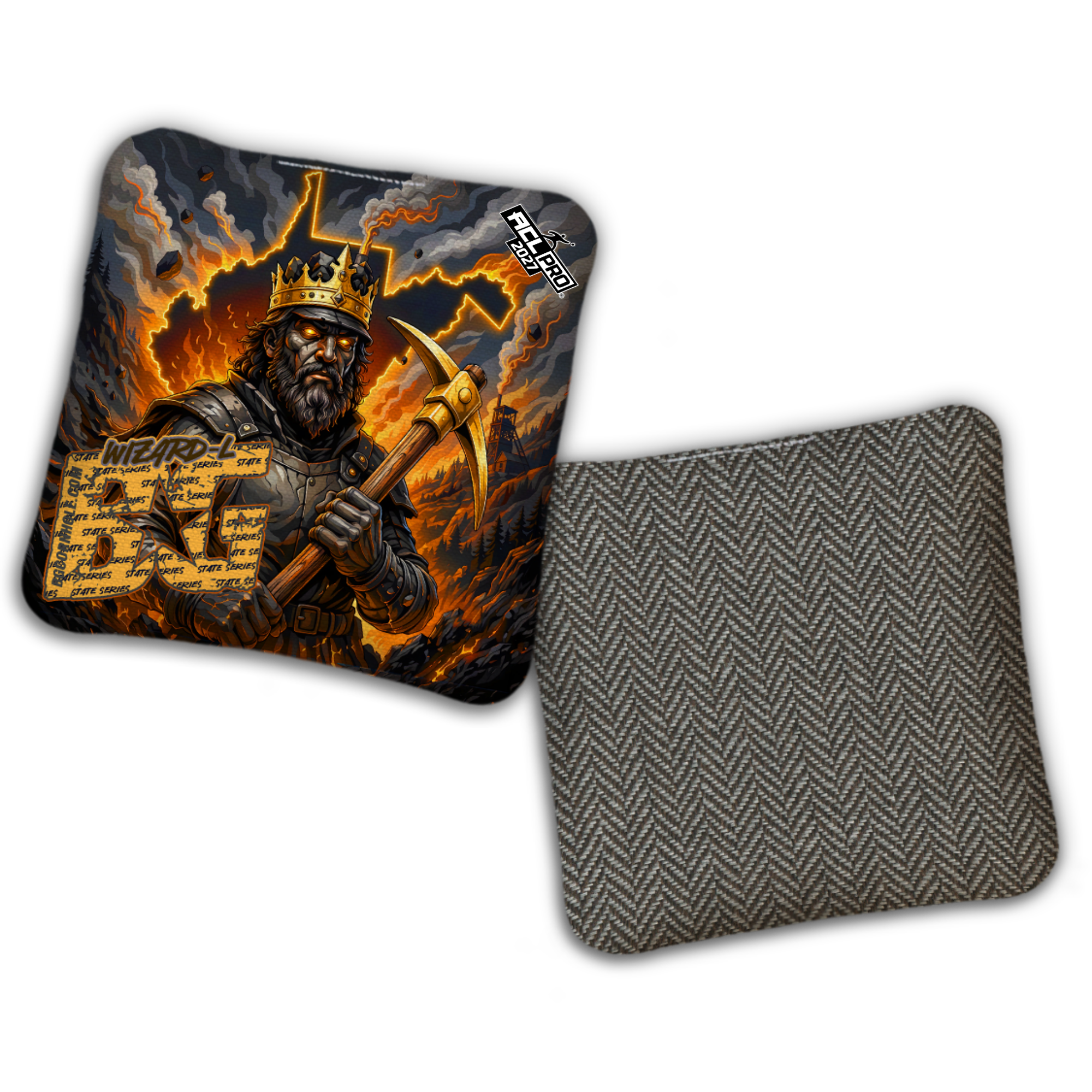 2027 BG Multiple Bag Models "COAL KING" - ACL Pro Stamped Cornhole Bags - SET OF 4 BAGS