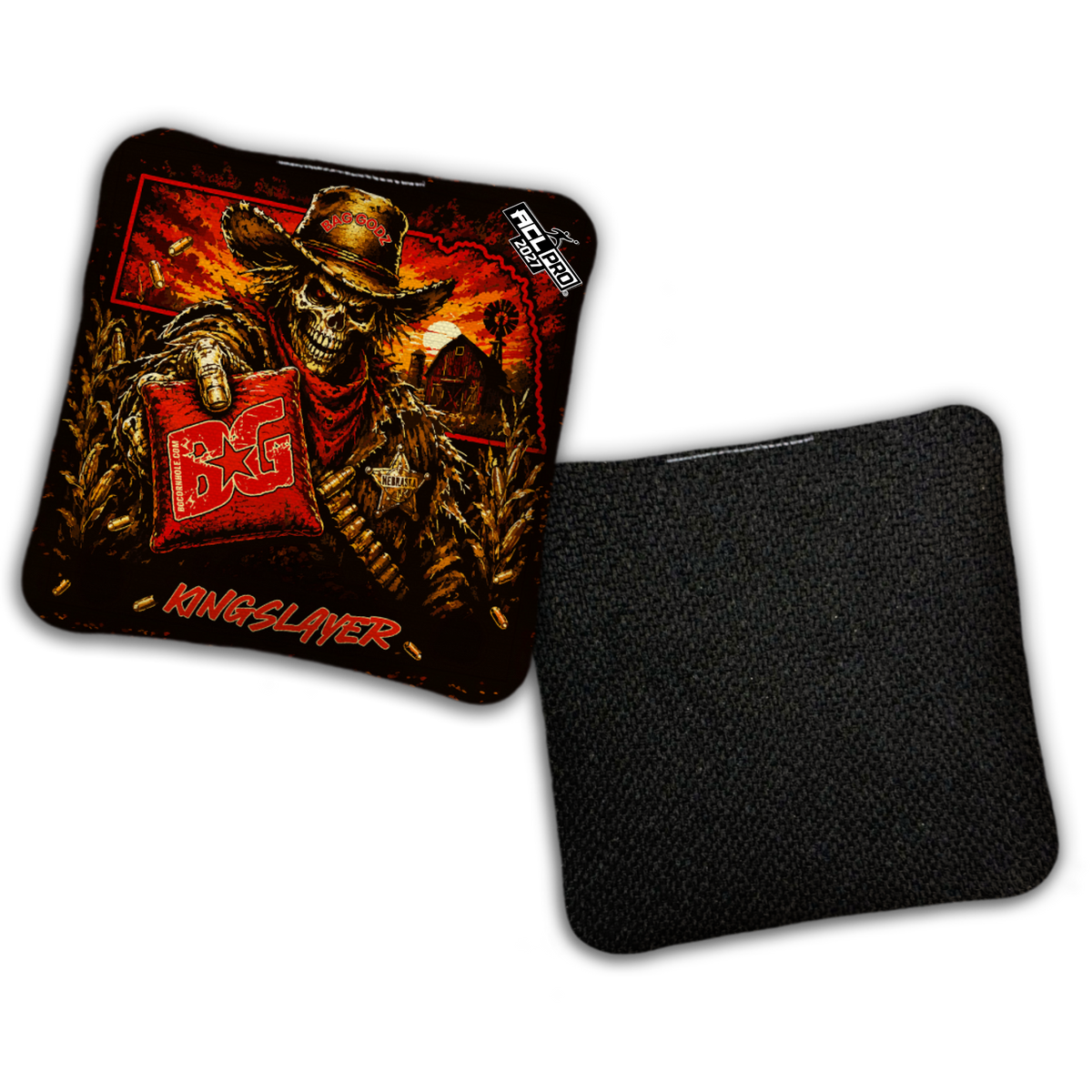 2027 BG Multiple Bag Models "Nebraska Cornhole Outlaw" - ACL Pro Stamped Cornhole Bags - SET OF 4 BAGS