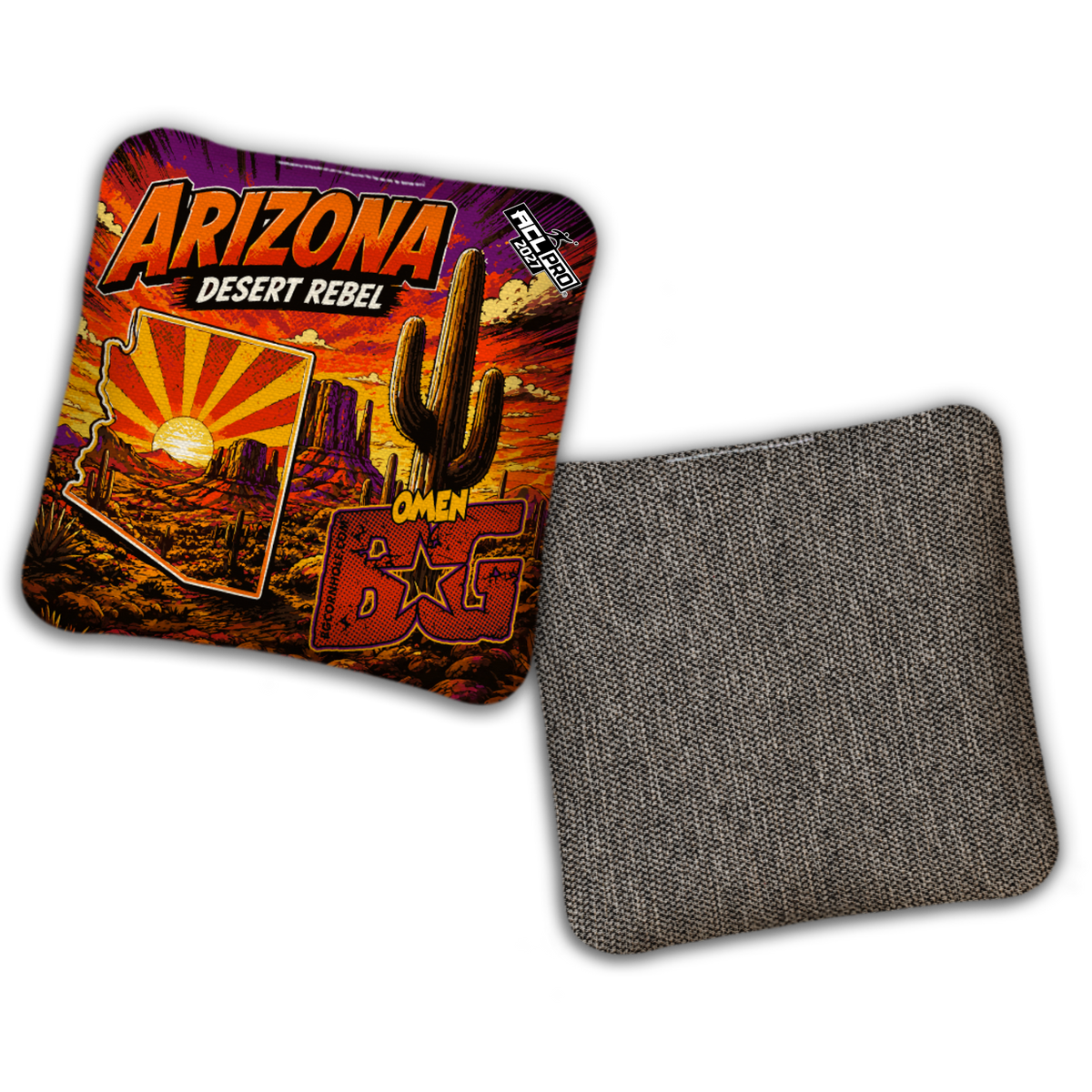 2027 BG Multiple Bag Models "Arizona Desert Rebel" - ACL Pro Stamped Cornhole Bags - SET OF 4 BAGS