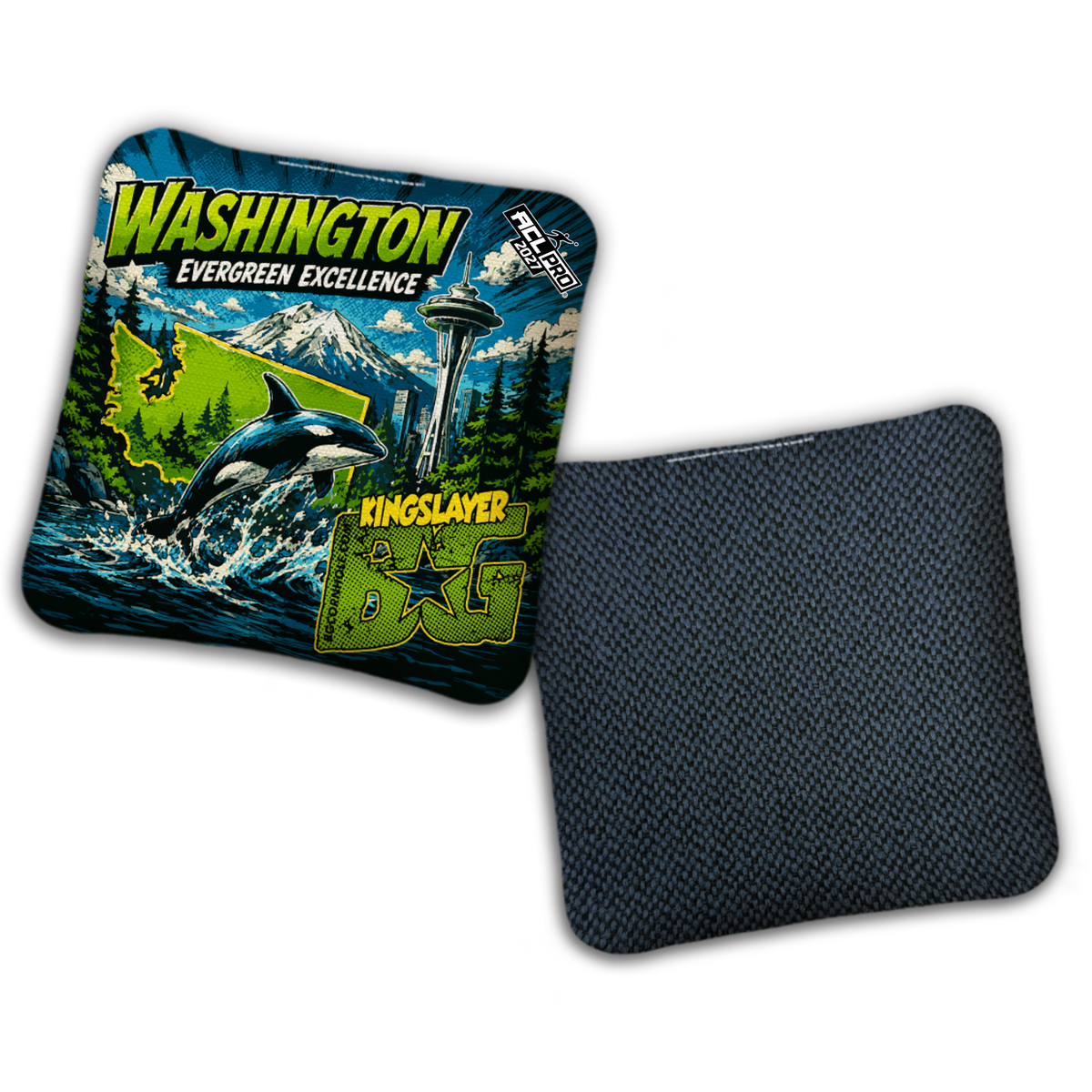 2027 BG Multiple Bag Models "Washington Evergreen Excellence" - ACL Pro Stamped Cornhole Bags - SET OF 4 BAGS