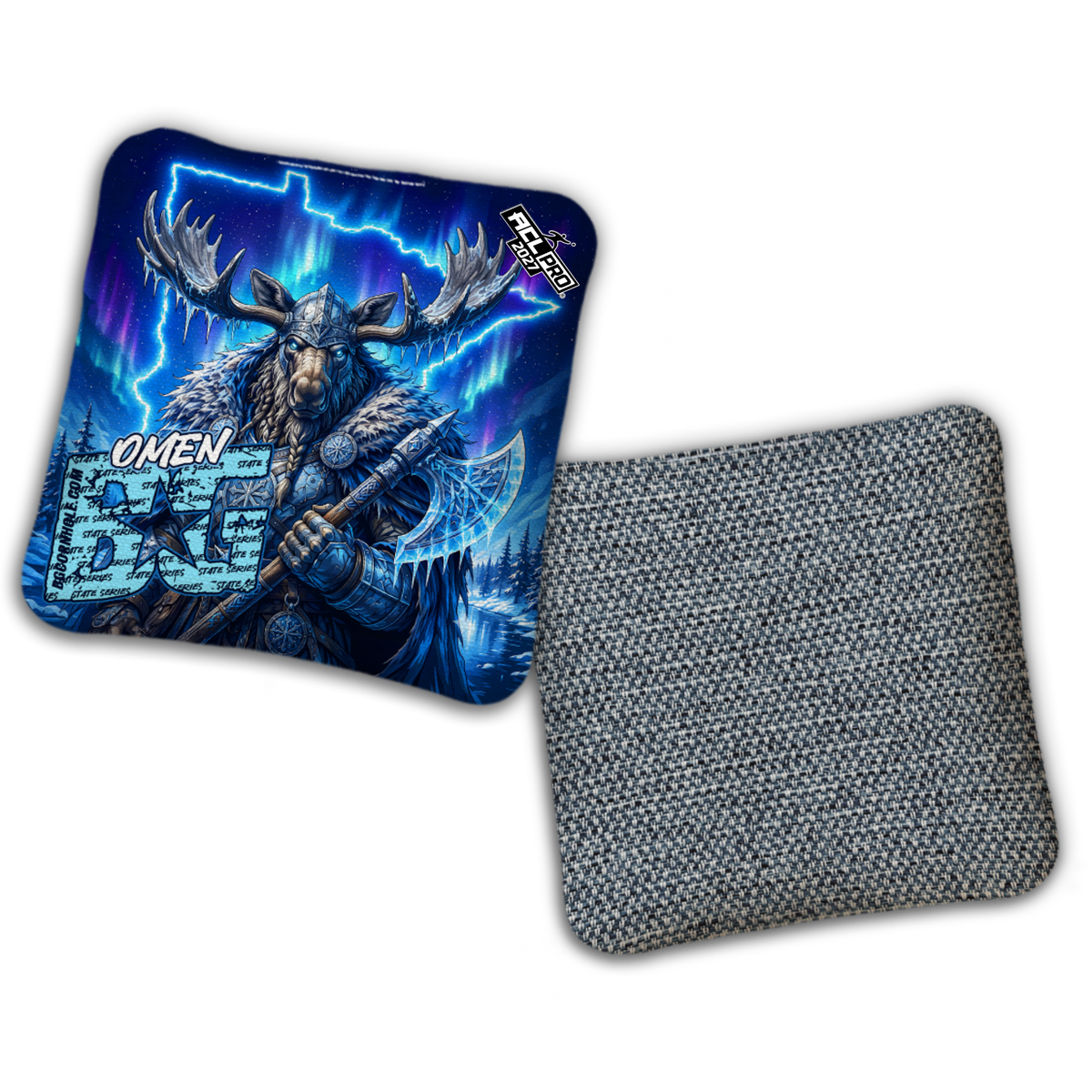 2027 BG Multiple Bag Models "Minnesota Frost God" - ACL Pro Stamped Cornhole Bags - SET OF 4 BAGS