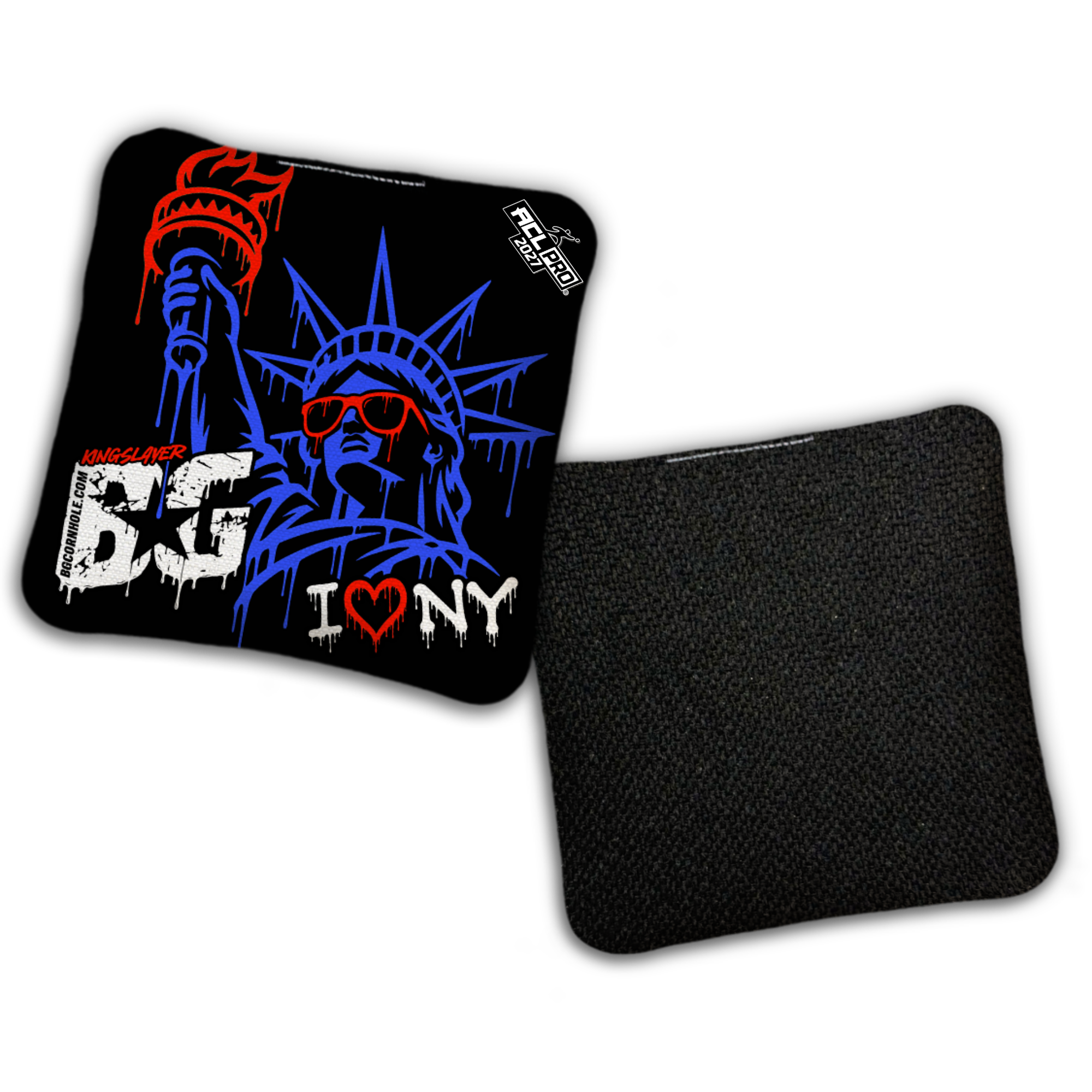 2027 BG Multiple Bag Models "I Heart NY" - ACL Pro Stamped Cornhole Bags - SET OF 4 BAGS