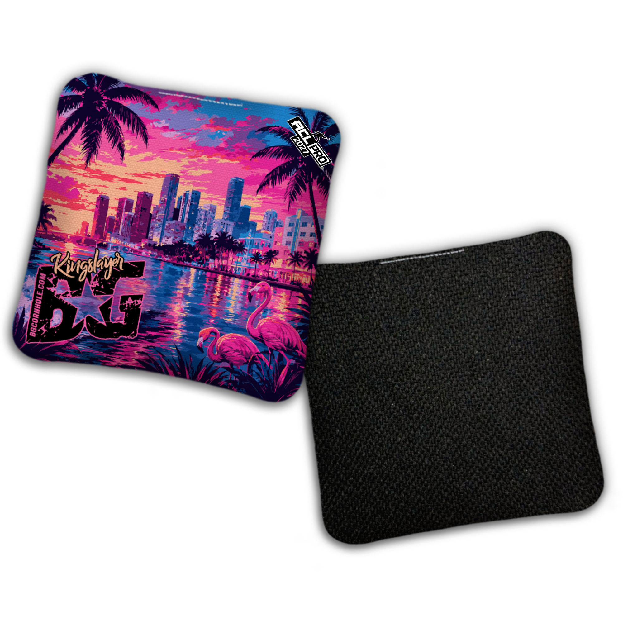 2027 BG Multiple Bag Models "Miami Vibes" - ACL Pro Stamped Cornhole Bags - SET OF 4 BAGS