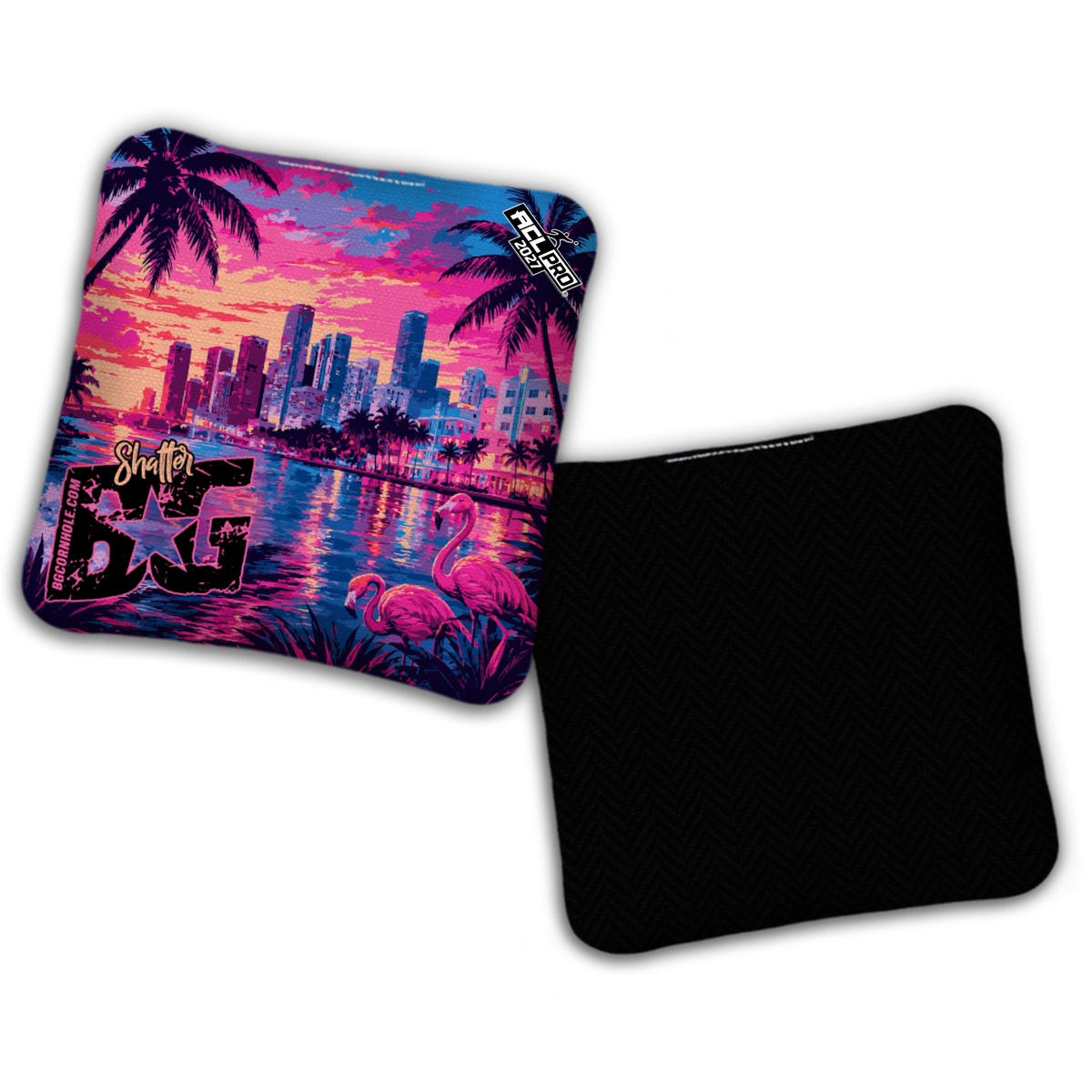 2027 BG Multiple Bag Models "Florida Miami Vibes" - ACL Pro Stamped Cornhole Bags - SET OF 4 BAGS