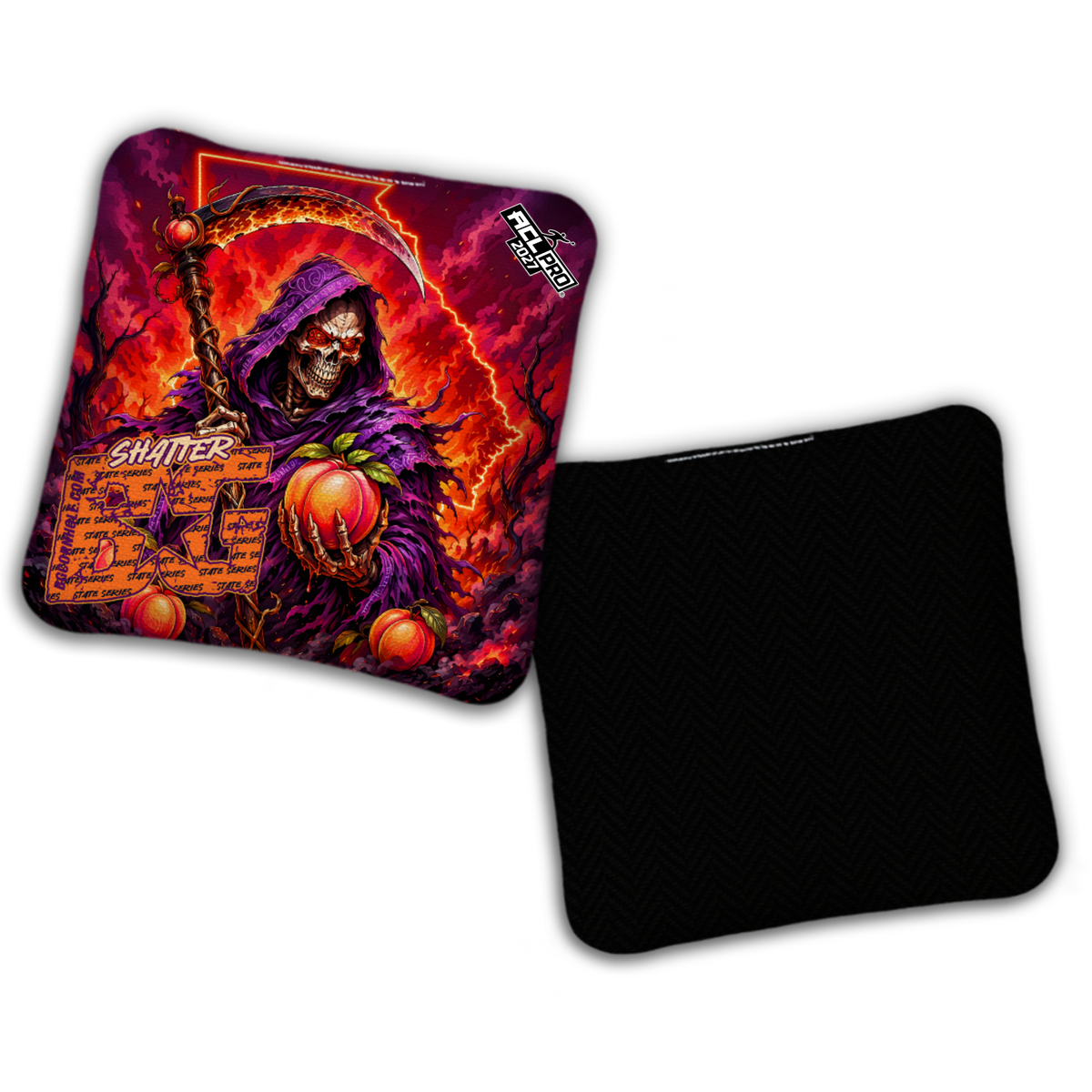 2027 BG Multiple Bag Models "Georgia Peach Reaper" - ACL Pro Stamped Cornhole Bags - SET OF 4 BAGS