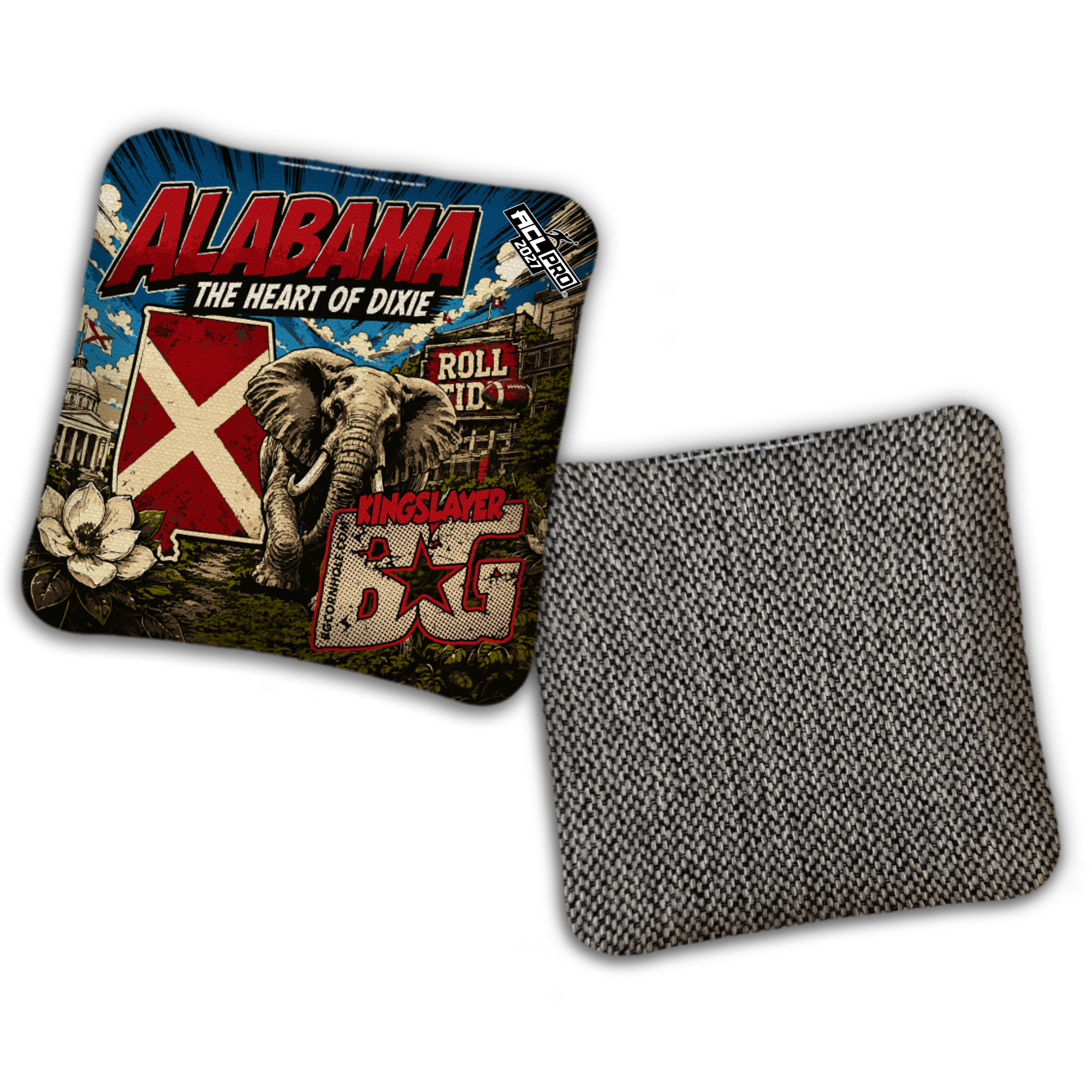 2027 BG Multiple Bag Models "HEART OF DIXIE AL" - ACL Pro Stamped Cornhole Bags - SET OF 4 BAGS