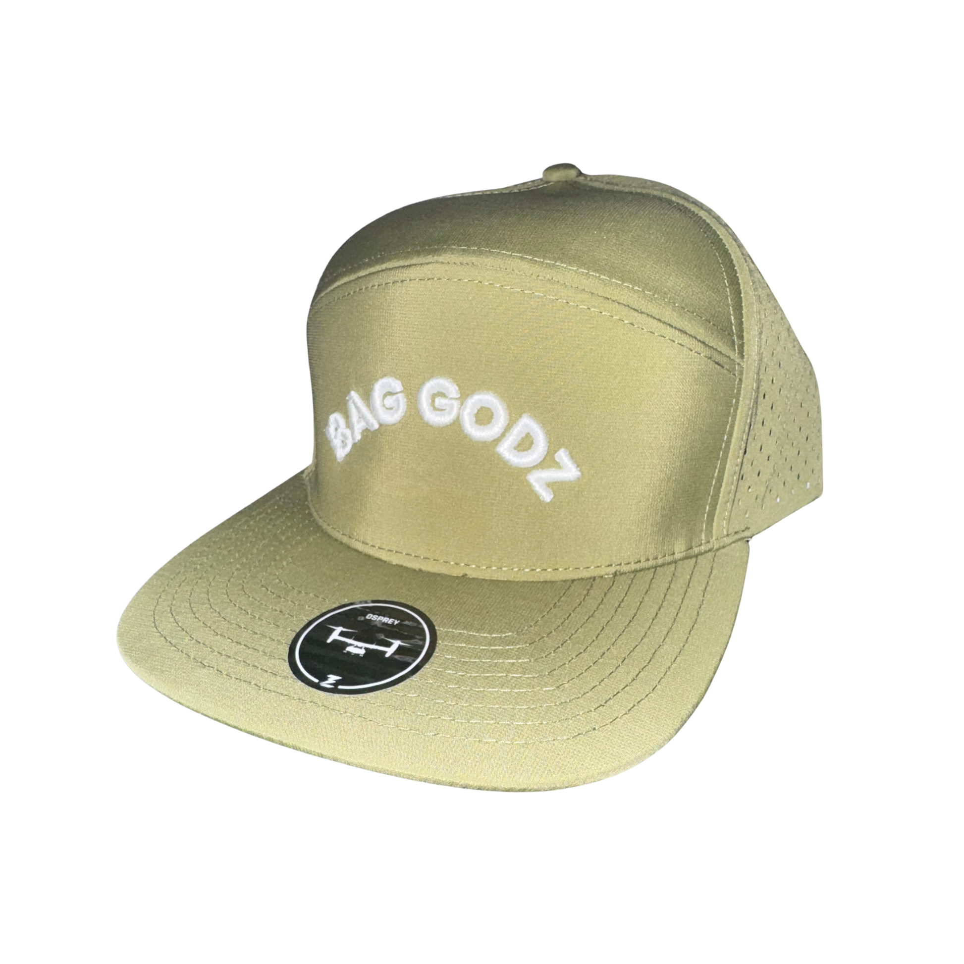 Green Baggodz Zapped Osprey 7 Panel Hat