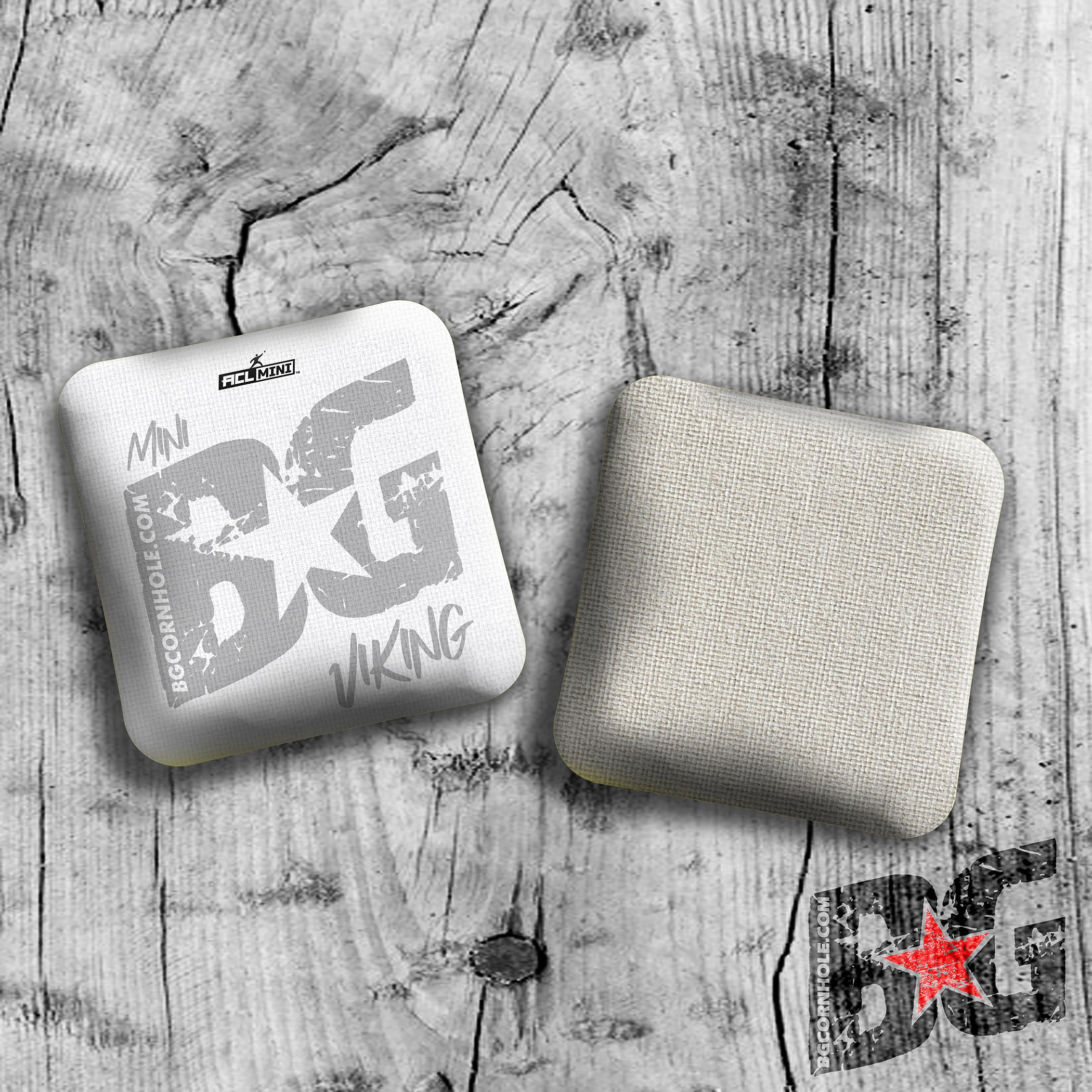 MULTIPLE BAG TYPES - BG WHITEOUT 4" Mini Cornhole Bags- Set of 4 Bags