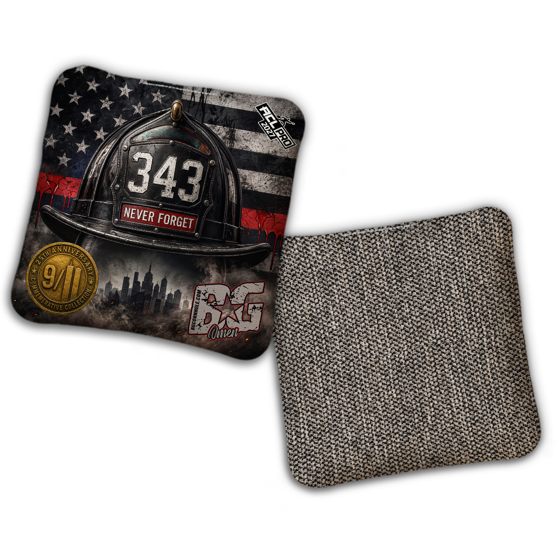 2027 BG Multiple Models “9.11 25th Anniversary" - ACL Pro Stamped Cornhole Bags - SET OF 4 BAGS