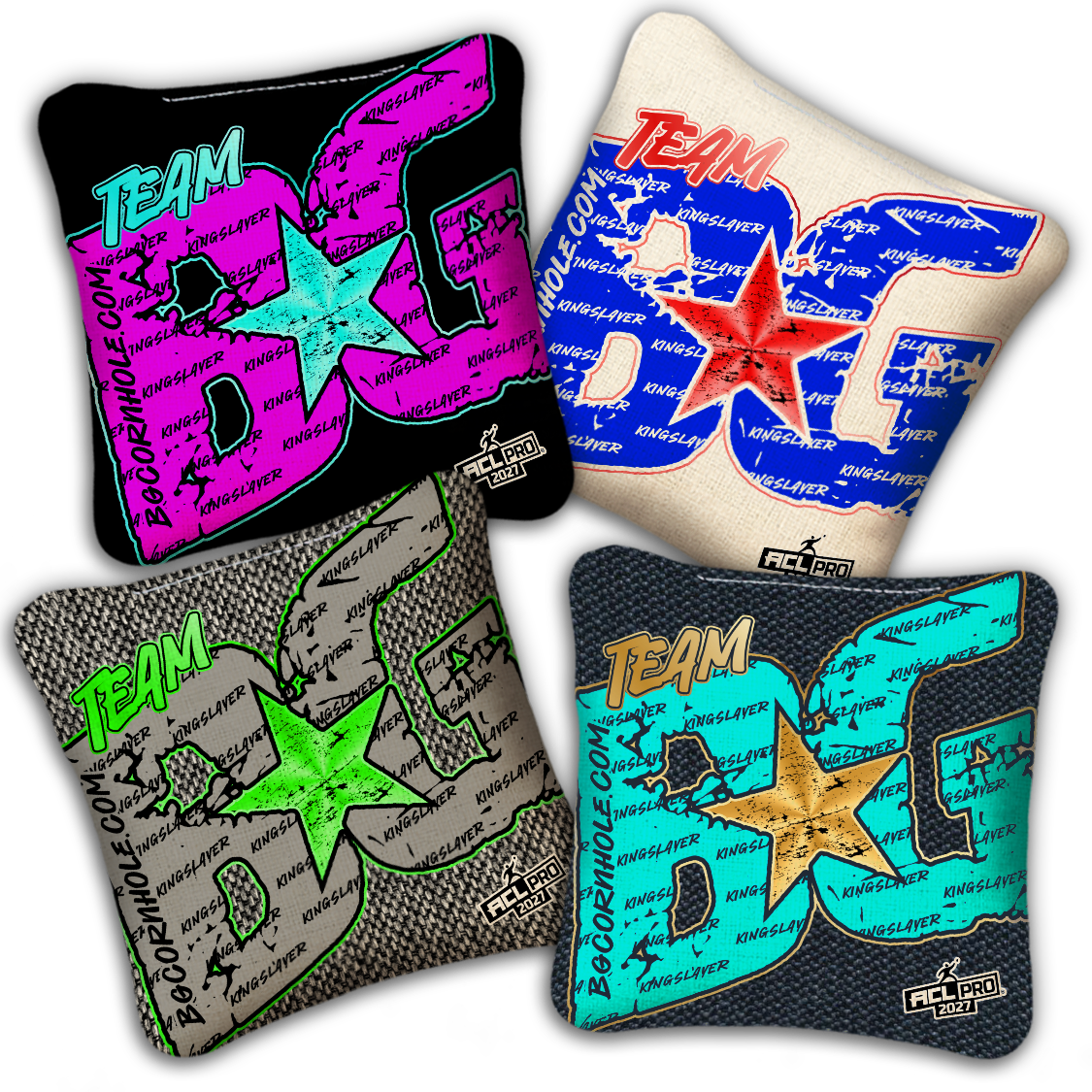 2027 BG Kingslayer "Big BG Colormatch" - ACL Pro Stamped Cornhole Bags - SET OF 4 BAGS