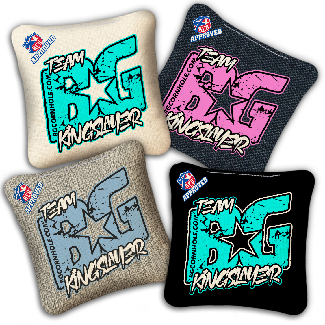 2027 ACO- BG KINGSLAYER “ESPN THROWBACK COLORMATCH" - Pro Stamped Cornhole Bags - SET OF 4 BAGS
