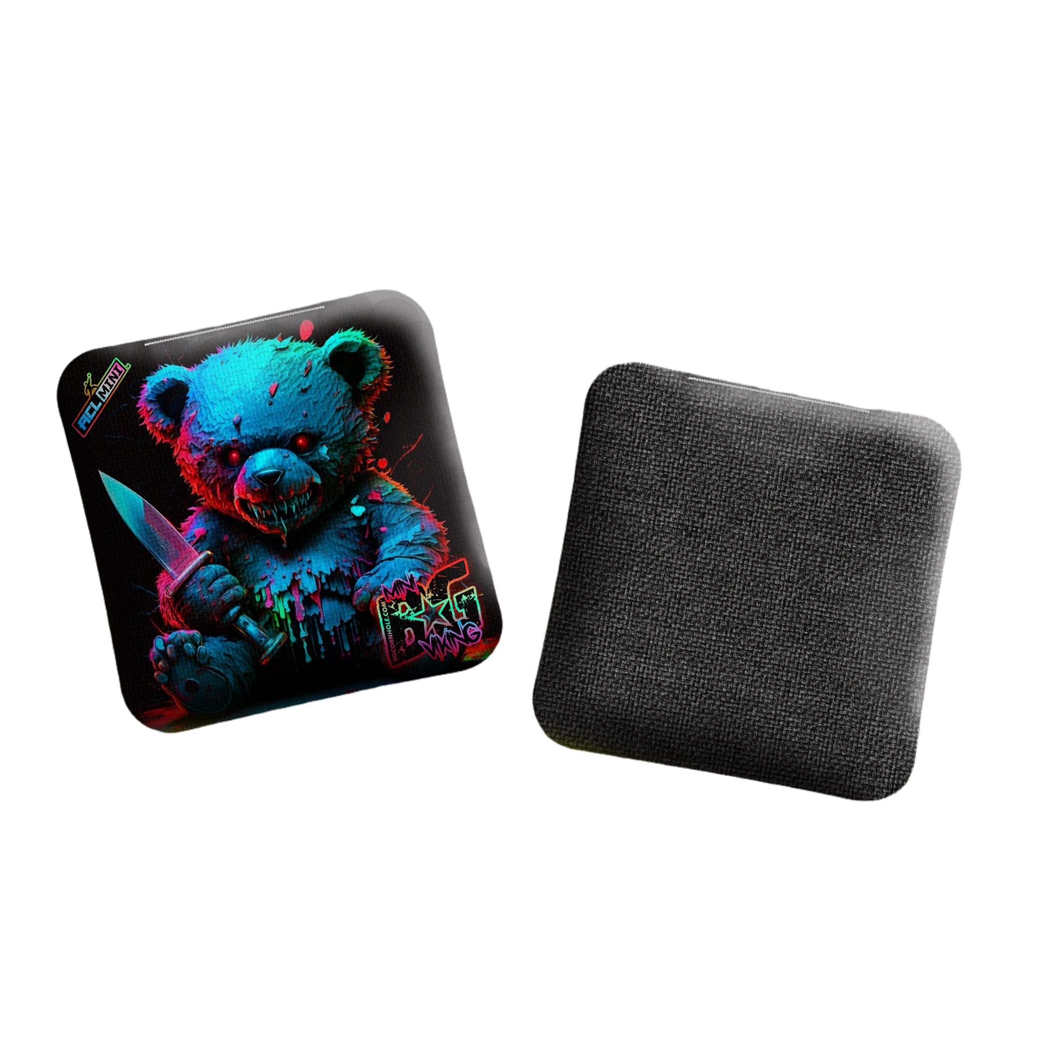 MULTIPLE BAG TYPES - BG MAD TEDDY 4" Mini Cornhole Bags- Set of 4 Bags