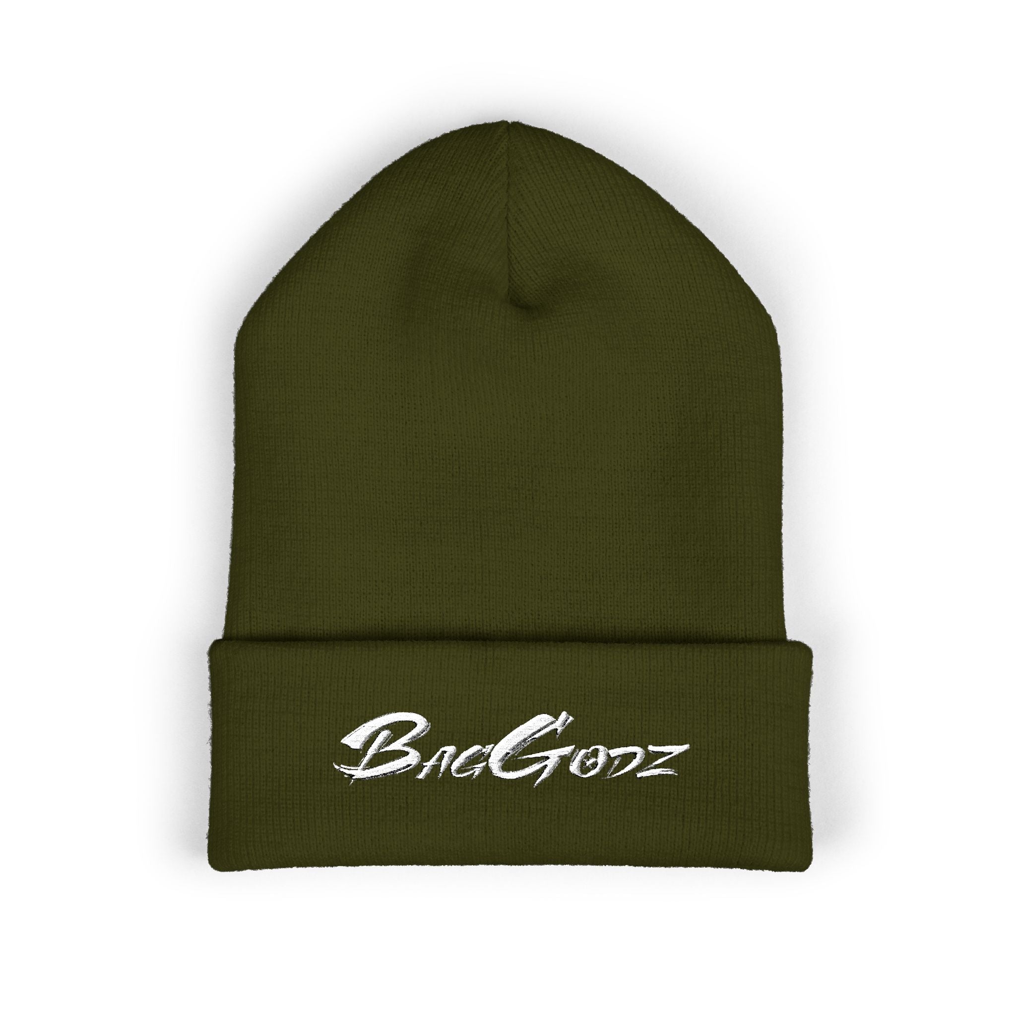 White BagGodz Classic Cuffed Beanie (Embroidery) - Multiple Colors