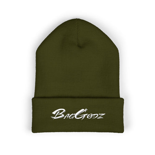 White BagGodz Classic Cuffed Beanie (Embroidery) - Multiple Colors