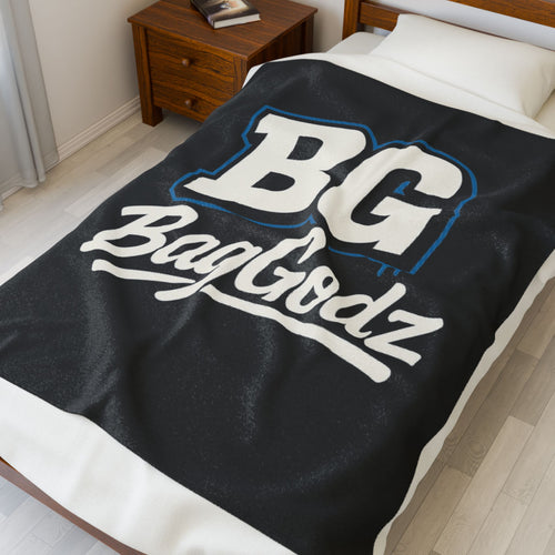 Blue outline BG Logo blanket