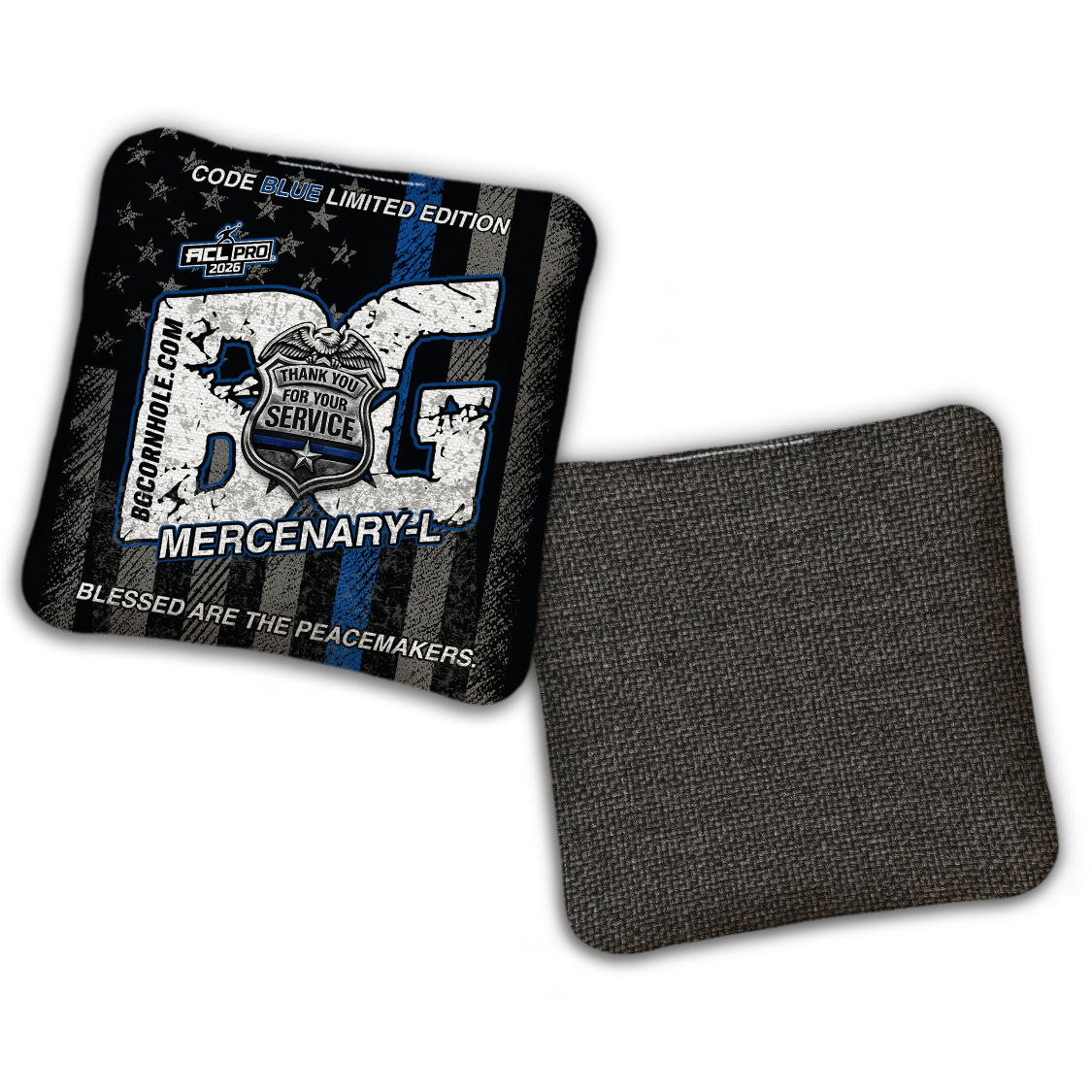 2026 BG "Code Blue" - ACL Pro Stamped Cornhole Bags - SET OF 4 BAGS