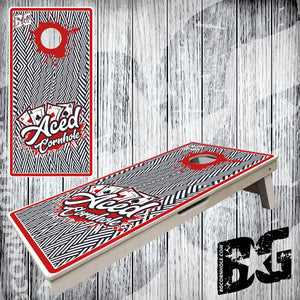 BG "Aced Cornhole Red" Cornhole Boards - Elite Model