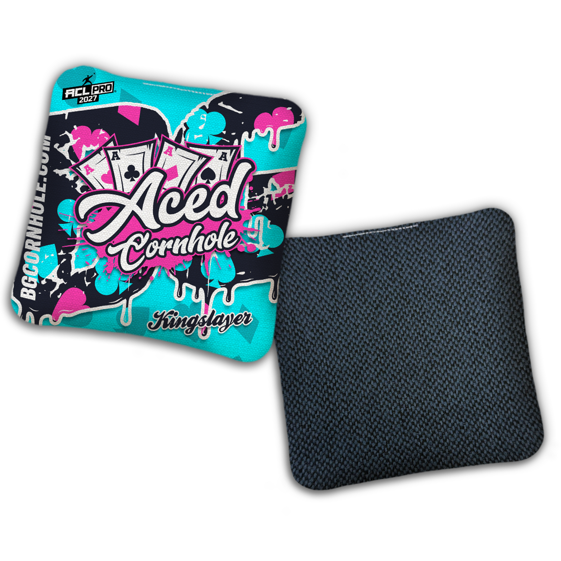 2027 BG Multiple Bag Models - "Aced Suits” Ace Cornhole Collab - ACL Pro Stamped Cornhole Bags - SET OF 4 BAGS