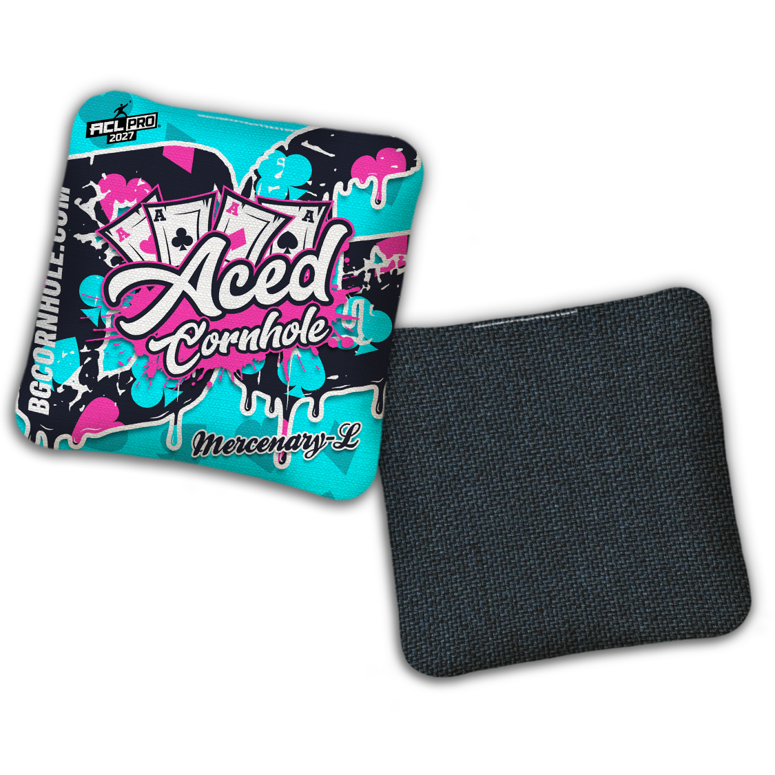 2027 BG Multiple Bag Models - "Aced Suits” Ace Cornhole Collab - ACL Pro Stamped Cornhole Bags - SET OF 4 BAGS