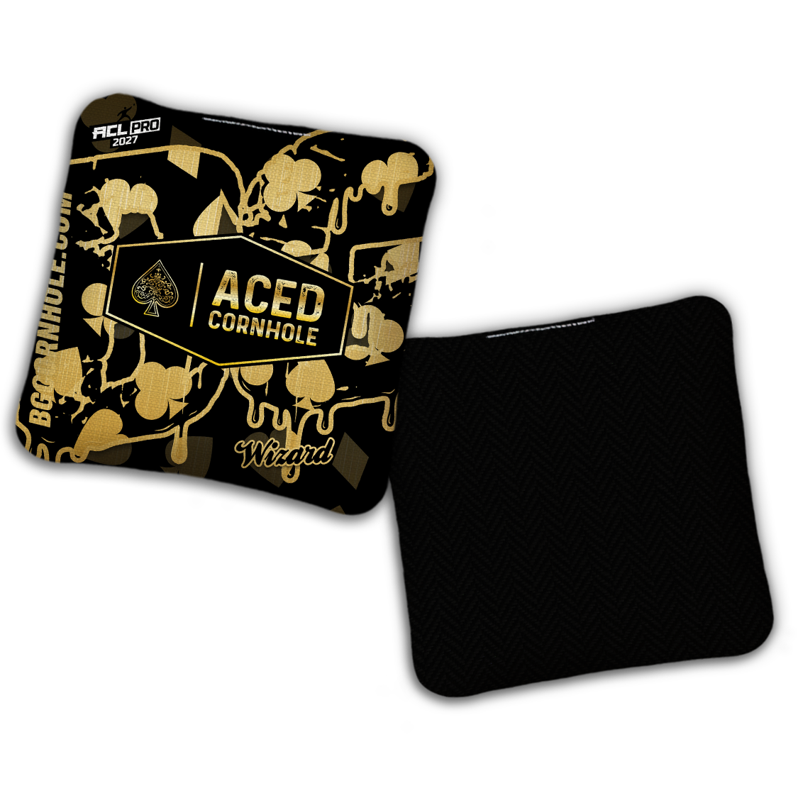 2027 ACL - BG Multiple Bag Models - "Aced Suits” Ace Cornhole Collab - Pro Stamped Cornhole Bags - SET OF 4 BAGS