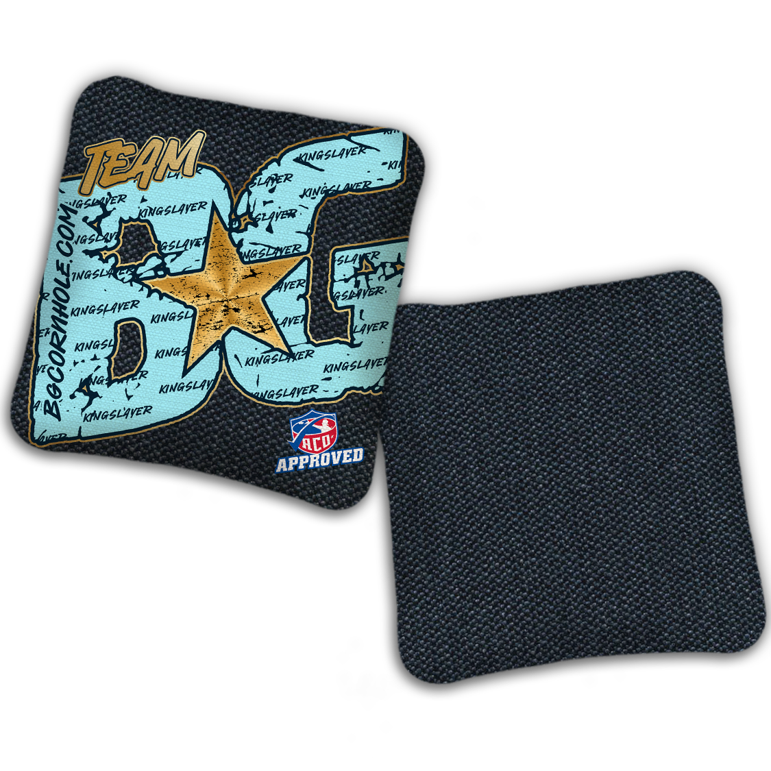 2027 ACO - BG Kingslayer "Big BG Colormatch" - Pro Stamped Cornhole Bags - SET OF 4 BAGS