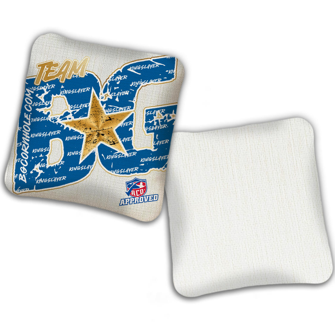 2027 ACO - BG Kingslayer "Big BG Colormatch" - Pro Stamped Cornhole Bags - SET OF 4 BAGS