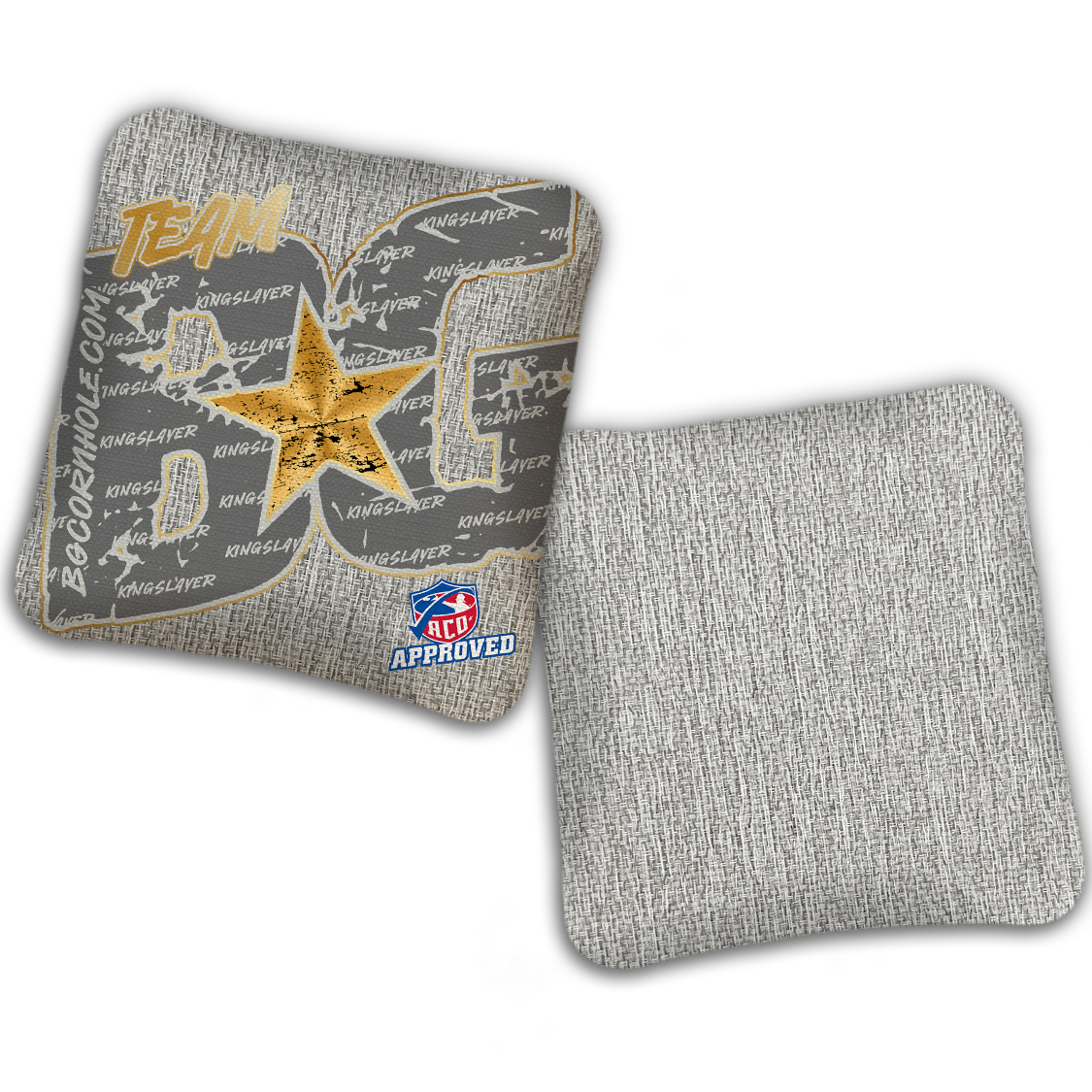 2027 ACO - BG Kingslayer "Big BG Colormatch" - Pro Stamped Cornhole Bags - SET OF 4 BAGS