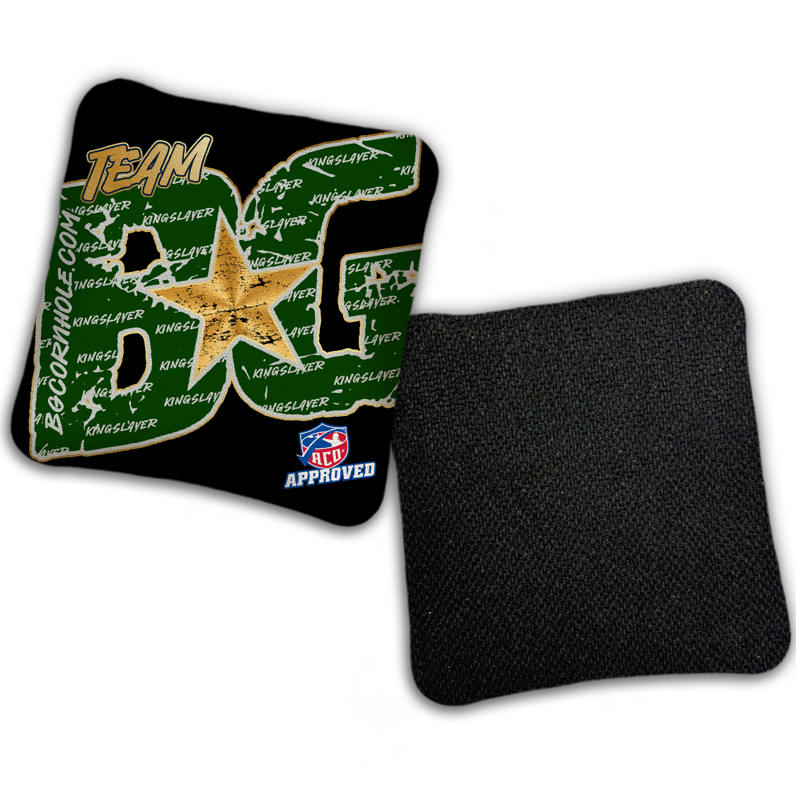 2027 ACO - BG Kingslayer "Big BG Colormatch" - Pro Stamped Cornhole Bags - SET OF 4 BAGS