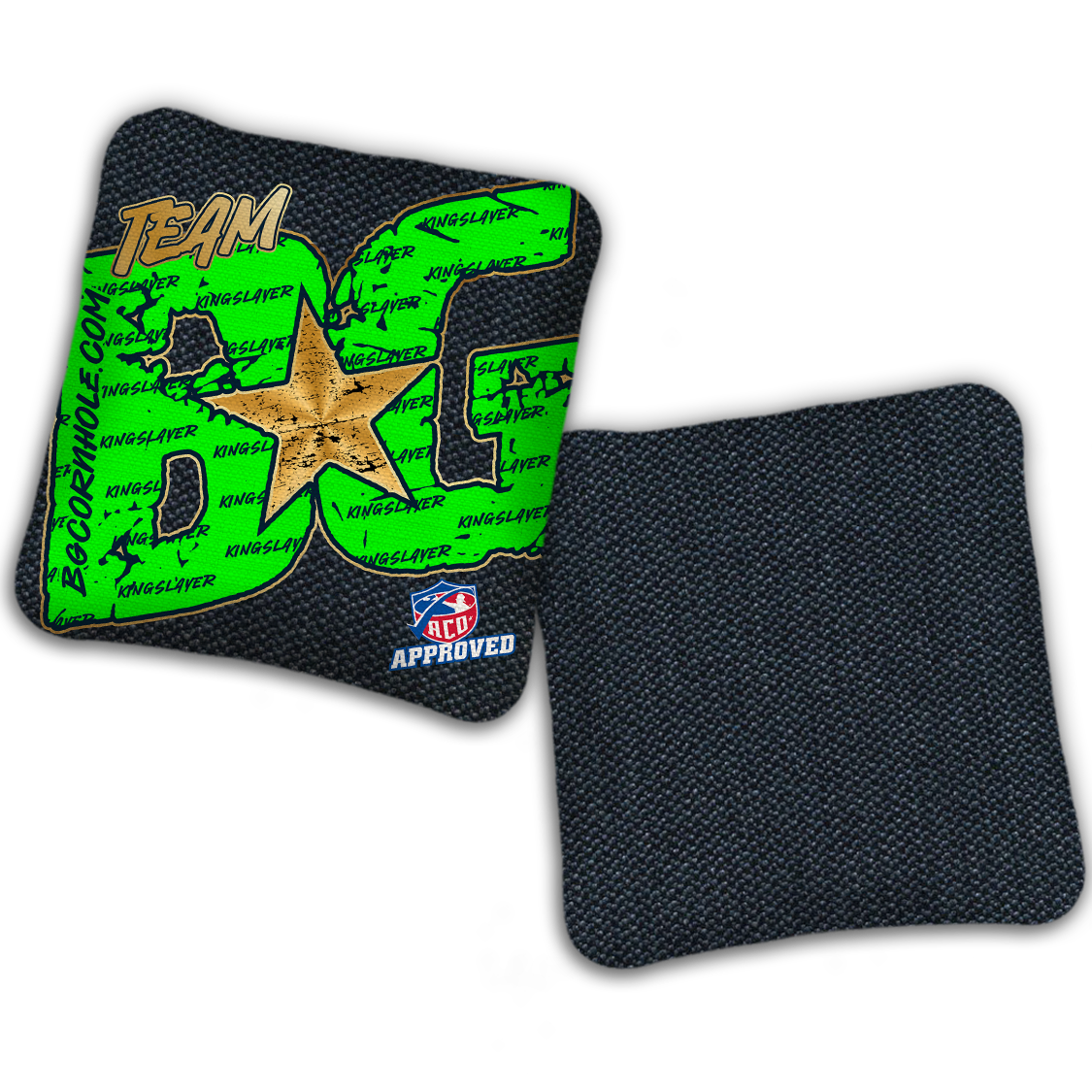 2027 ACO - BG Kingslayer "Big BG Colormatch" - Pro Stamped Cornhole Bags - SET OF 4 BAGS