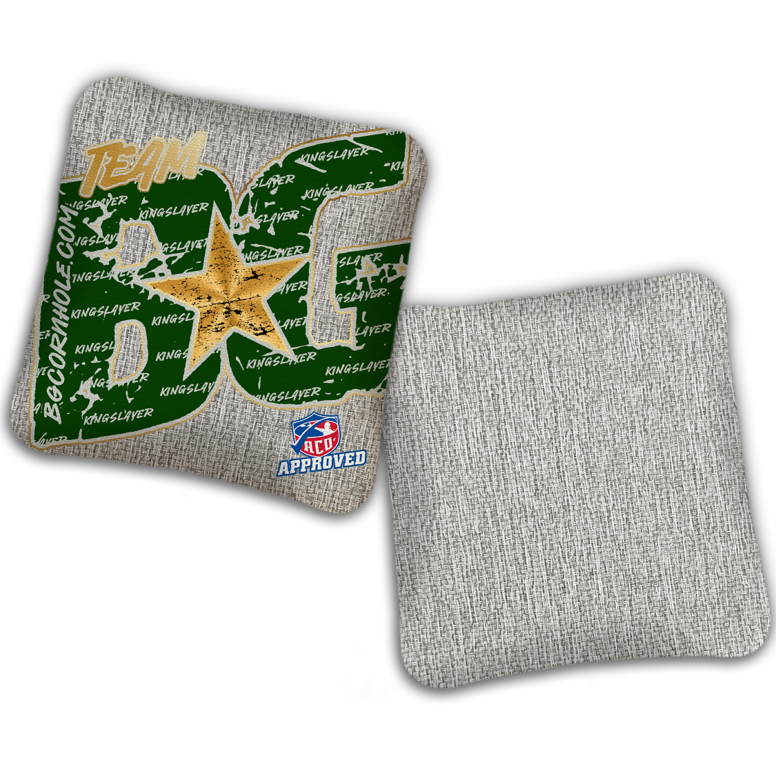2027 ACO - BG Kingslayer "Big BG Colormatch" - Pro Stamped Cornhole Bags - SET OF 4 BAGS