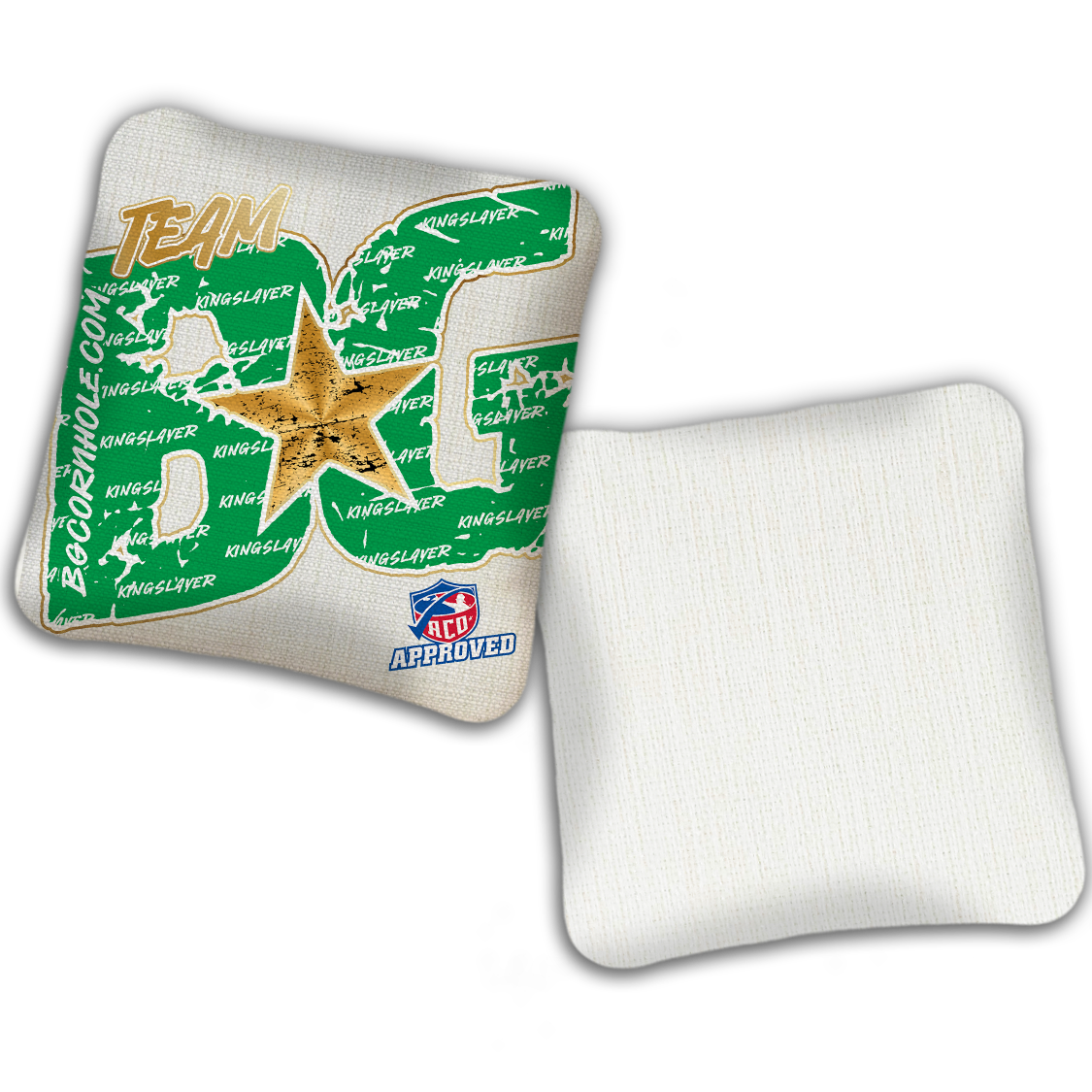 2027 ACO - BG Kingslayer "Big BG Colormatch" - Pro Stamped Cornhole Bags - SET OF 4 BAGS