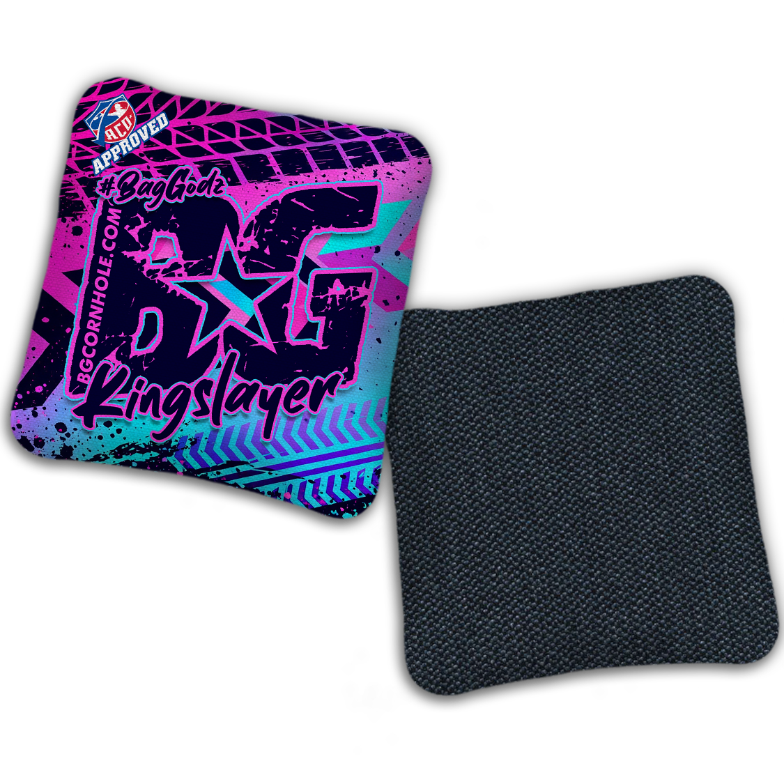 2027 ACO - BG Multiple Bag Models "GRUNGE TRACKS" - Pro Stamped Cornhole Bags - SET OF 4 BAGS