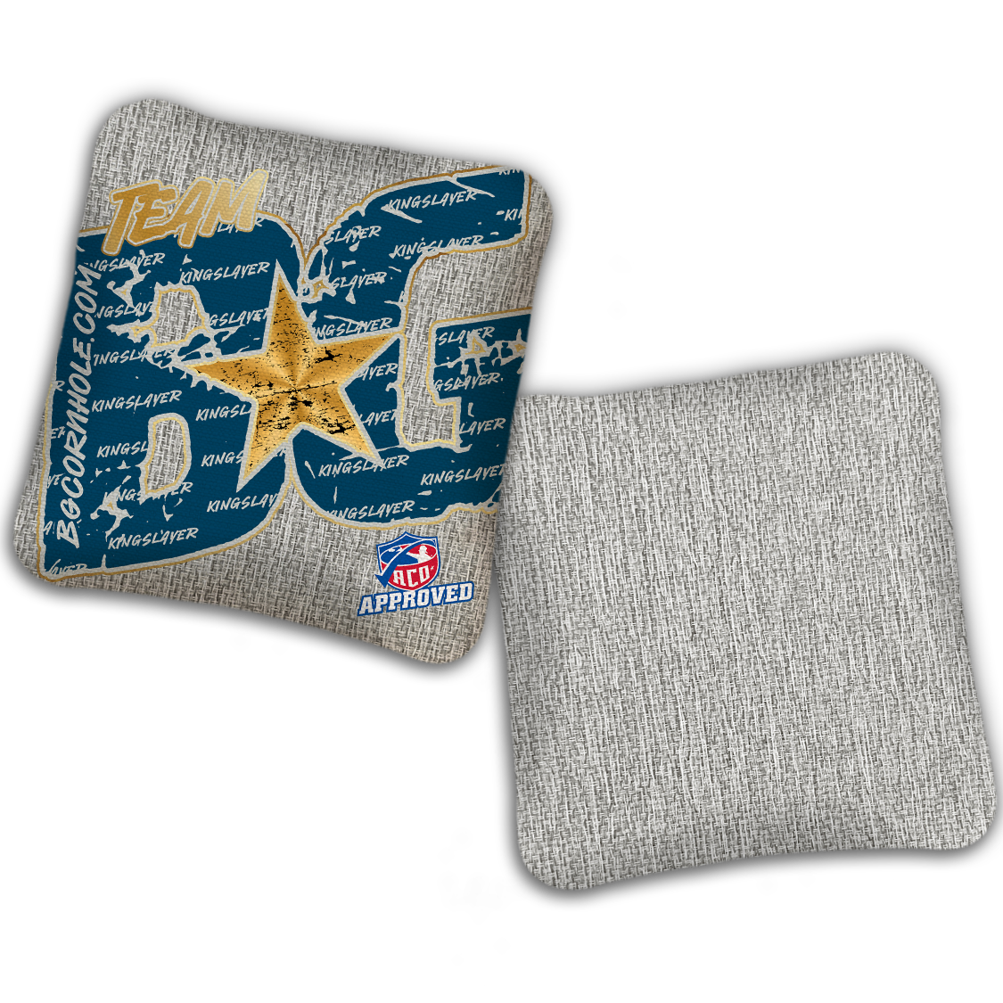 2027 ACO - BG Kingslayer "Big BG Colormatch" - Pro Stamped Cornhole Bags - SET OF 4 BAGS