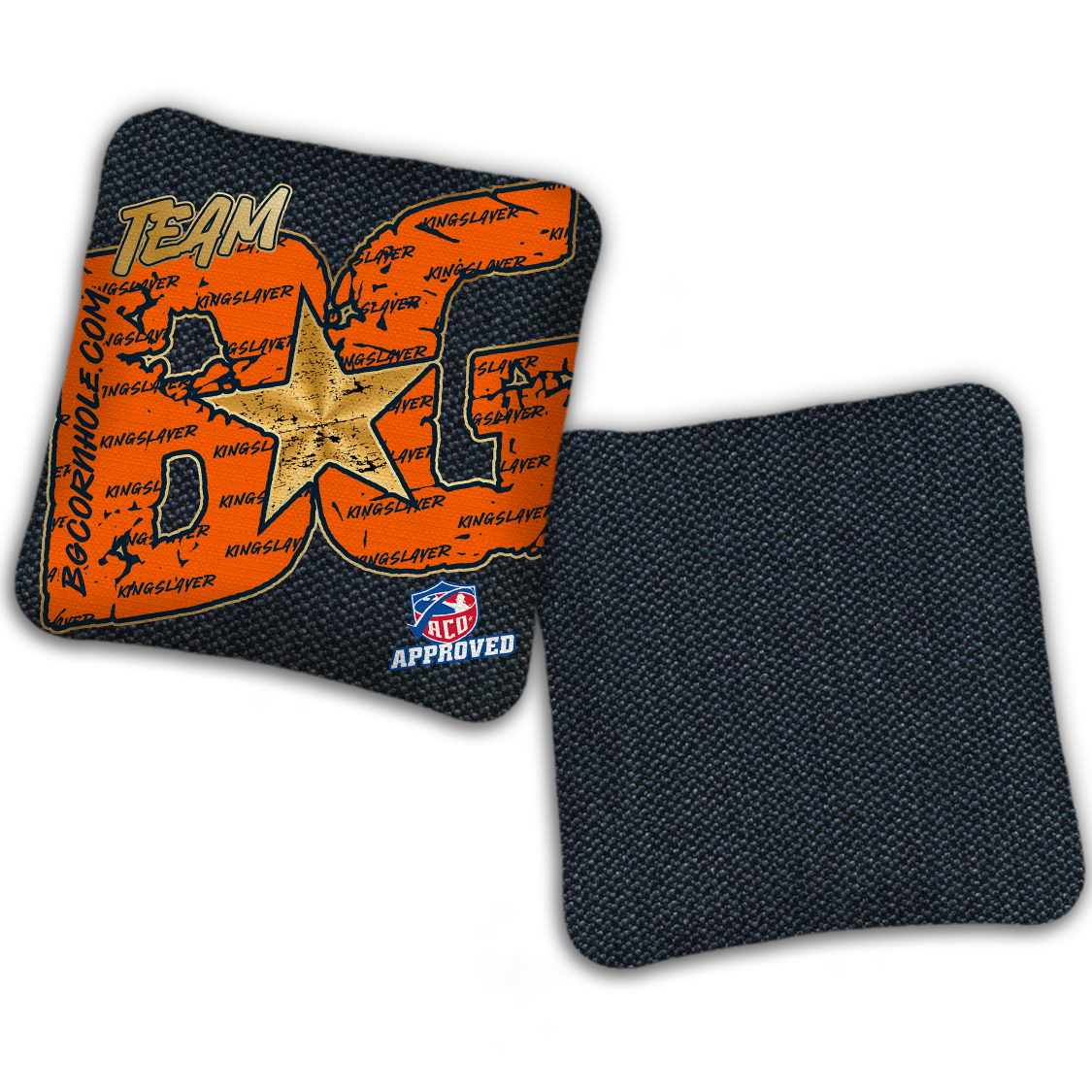 2027 ACO - BG Kingslayer "Big BG Colormatch" - Pro Stamped Cornhole Bags - SET OF 4 BAGS