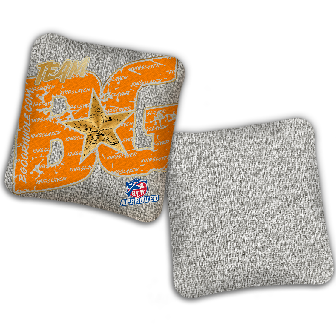 2027 ACO - BG Kingslayer "Big BG Colormatch" - Pro Stamped Cornhole Bags - SET OF 4 BAGS