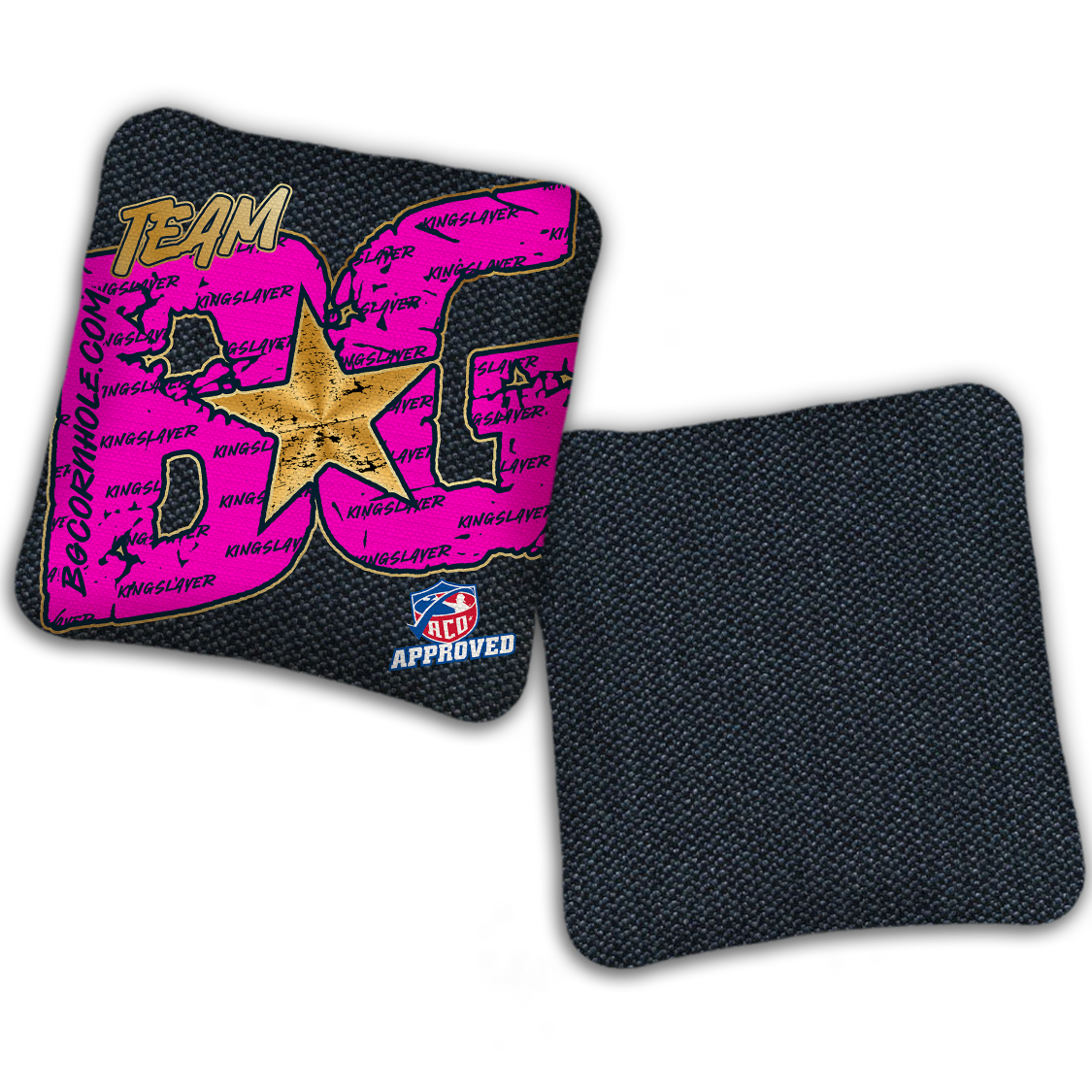 2027 ACO - BG Kingslayer "Big BG Colormatch" - Pro Stamped Cornhole Bags - SET OF 4 BAGS