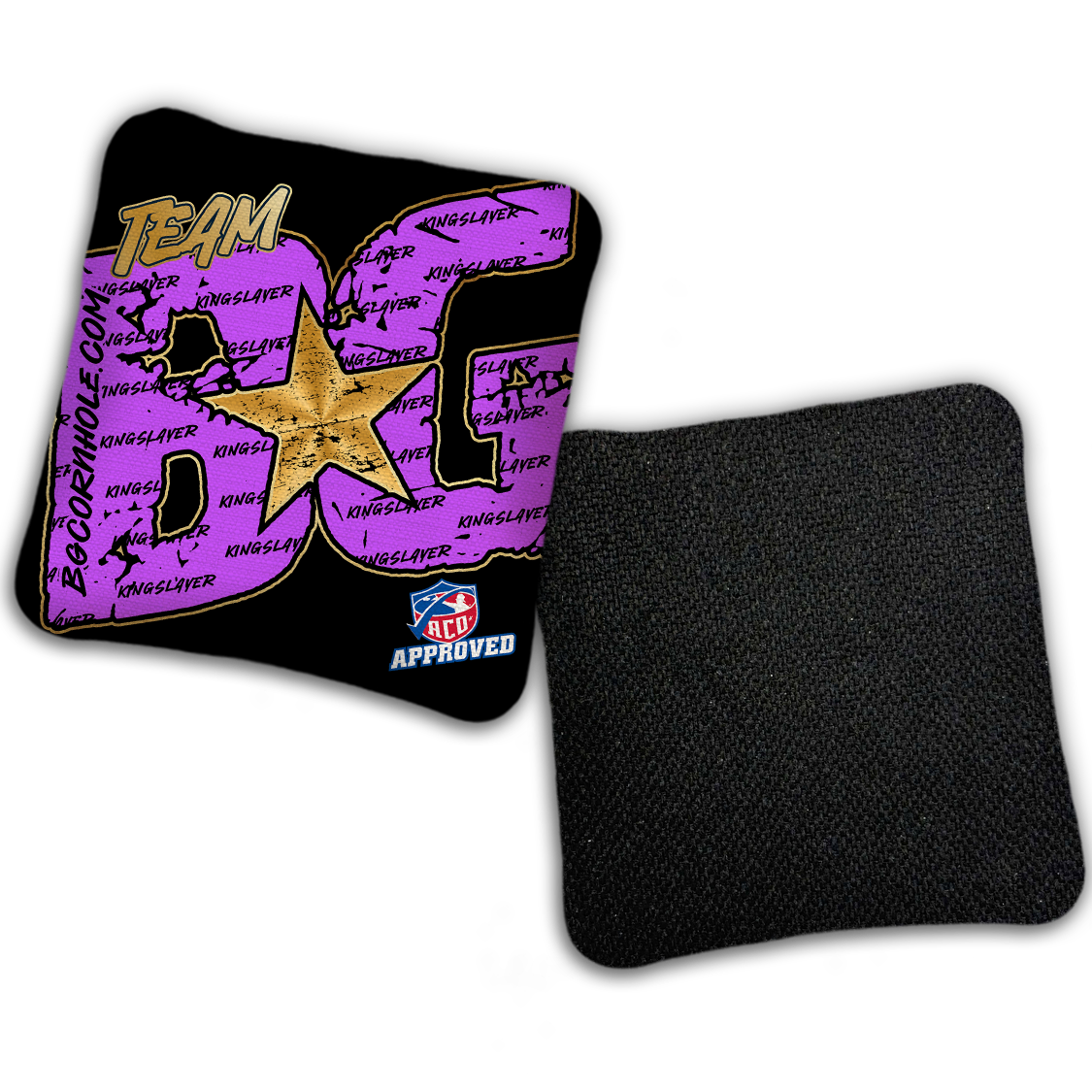 2027 ACO - BG Kingslayer "Big BG Colormatch" - Pro Stamped Cornhole Bags - SET OF 4 BAGS