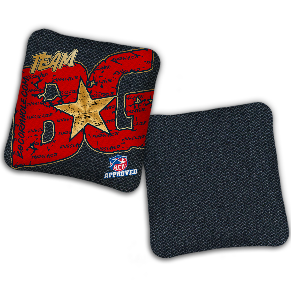 2027 ACO - BG Kingslayer "Big BG Colormatch" - Pro Stamped Cornhole Bags - SET OF 4 BAGS