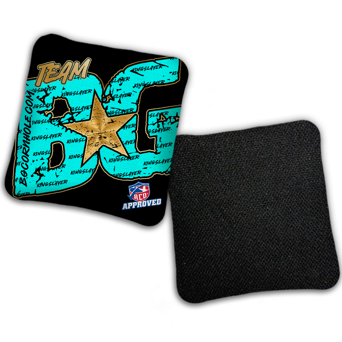 2027 ACO - BG Kingslayer "Big BG Colormatch" - Pro Stamped Cornhole Bags - SET OF 4 BAGS