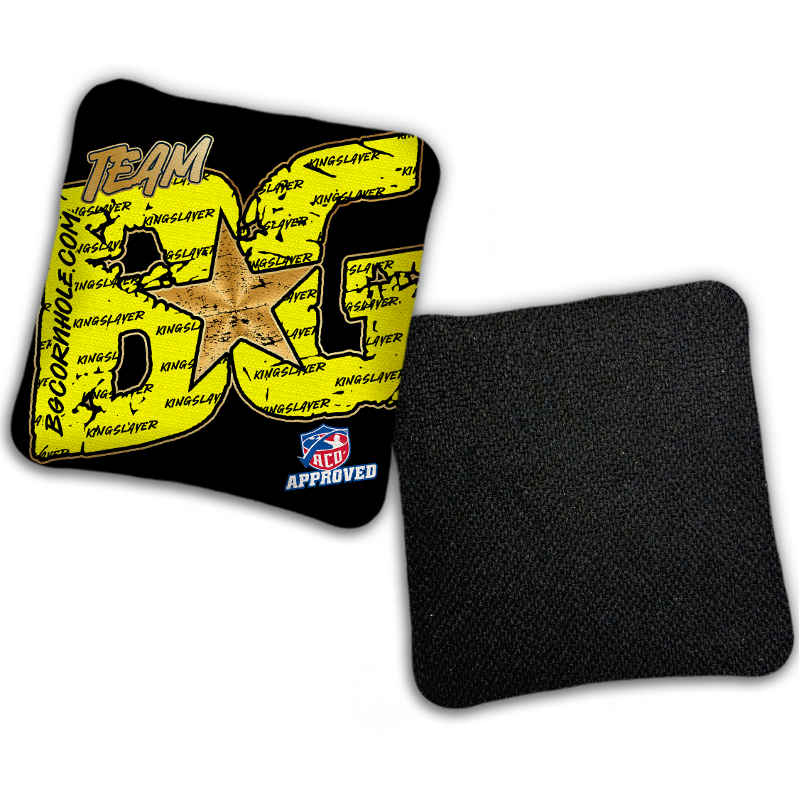2027 ACO - BG Kingslayer "Big BG Colormatch" - Pro Stamped Cornhole Bags - SET OF 4 BAGS